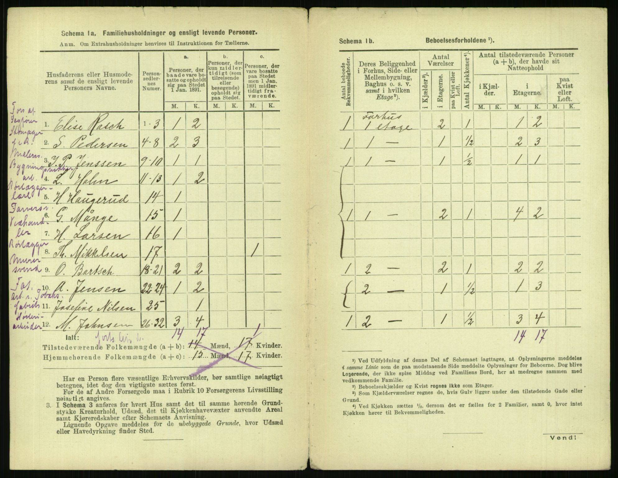 RA, 1891 census for 0301 Kristiania, 1891, p. 131845