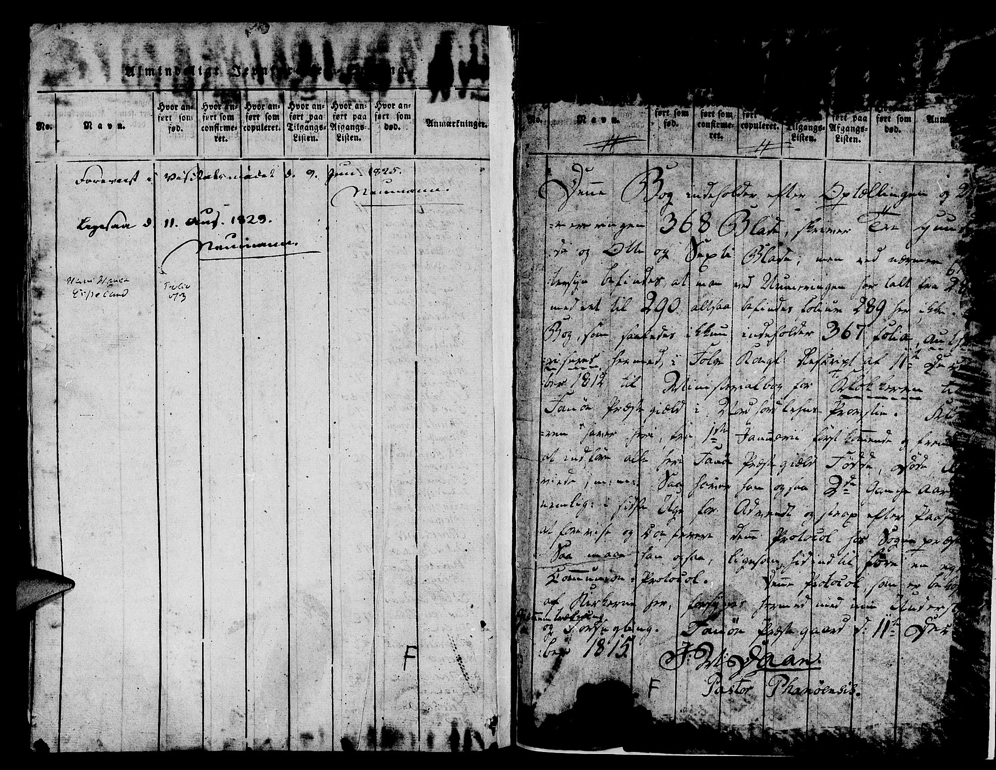 Fana Sokneprestembete, SAB/A-75101/H/Hab/Haba/L0001: Parish register (copy) no. A 1, 1816-1836, p. 369