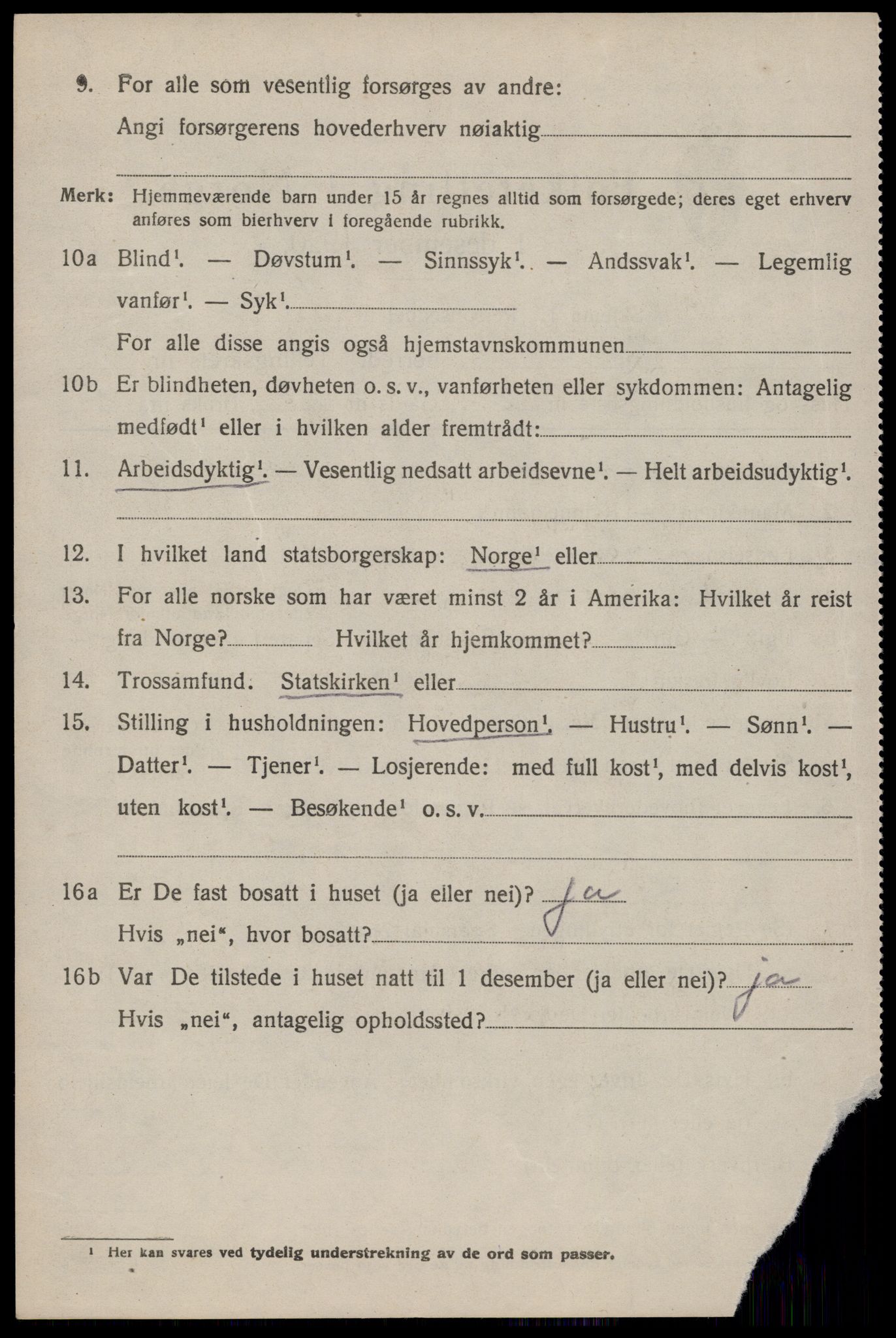 SAKO, 1920 census for Tinn, 1920, p. 3295