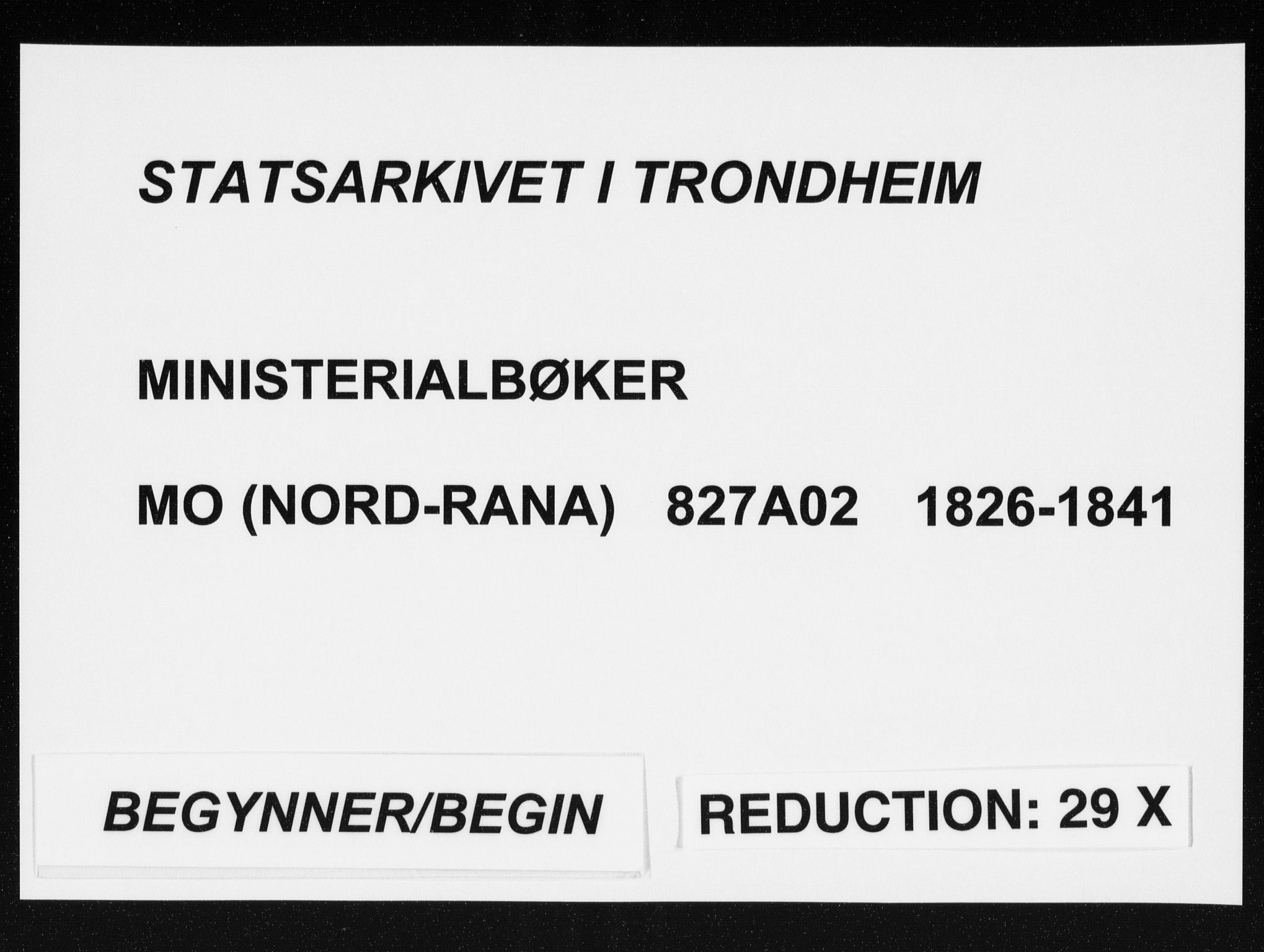 Ministerialprotokoller, klokkerbøker og fødselsregistre - Nordland, AV/SAT-A-1459/827/L0390: Parish register (official) no. 827A02, 1826-1841