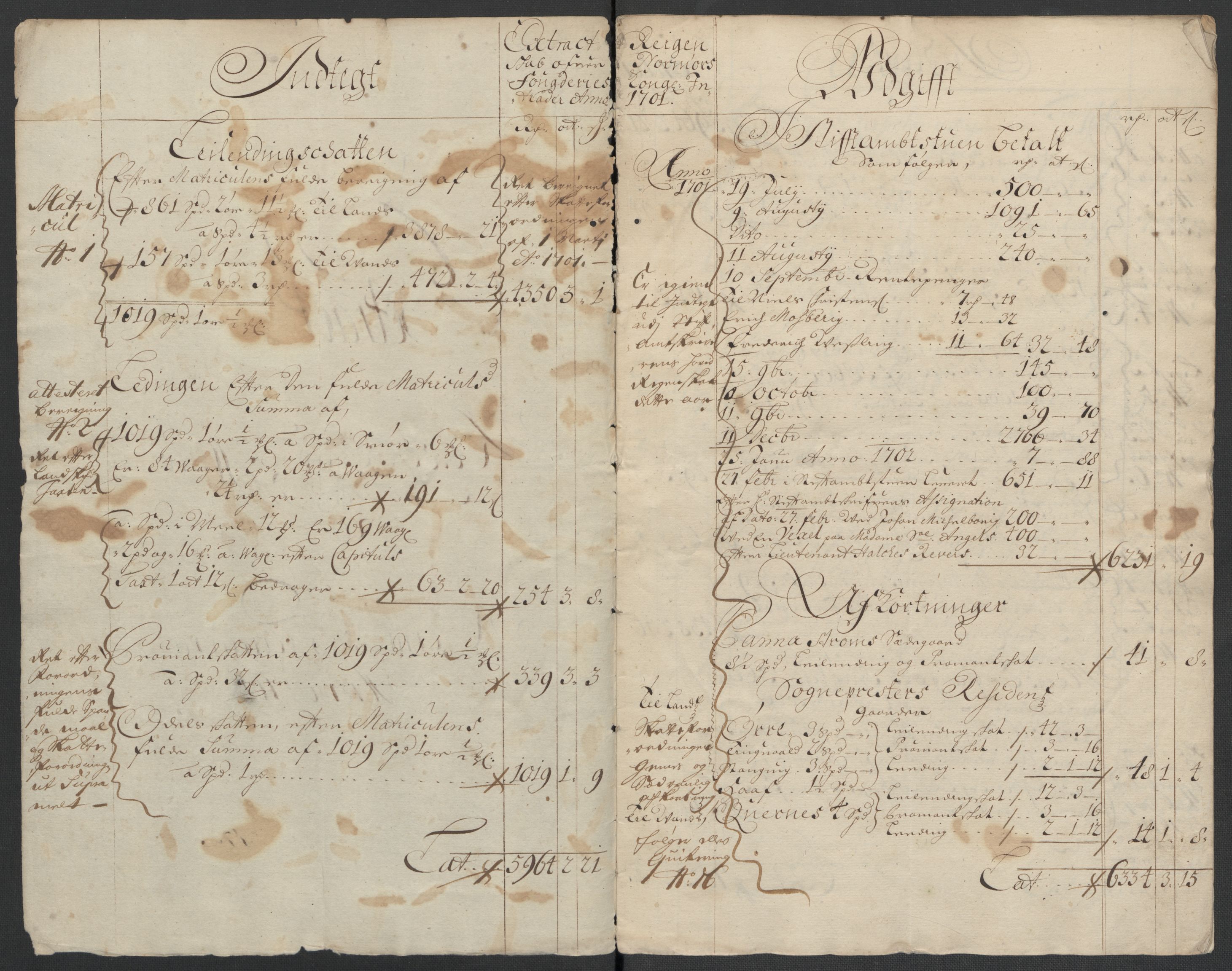 Rentekammeret inntil 1814, Reviderte regnskaper, Fogderegnskap, RA/EA-4092/R56/L3739: Fogderegnskap Nordmøre, 1700-1702, p. 148