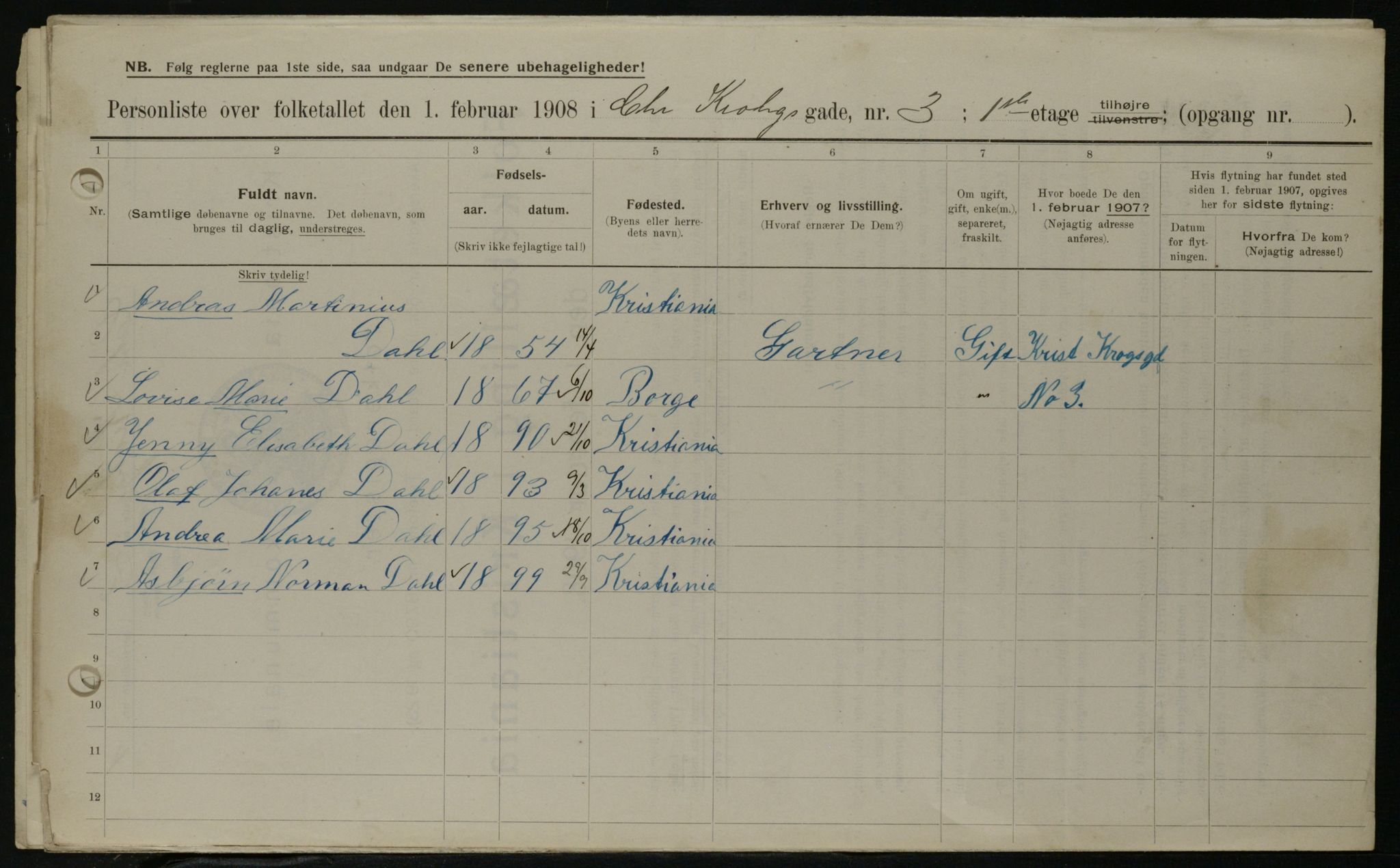 OBA, Municipal Census 1908 for Kristiania, 1908, p. 11028