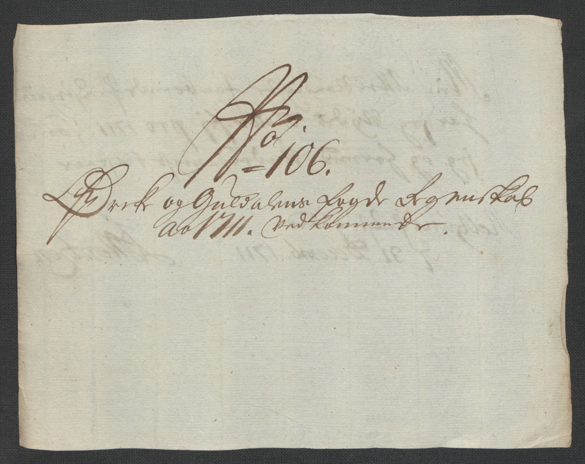 Rentekammeret inntil 1814, Reviderte regnskaper, Fogderegnskap, AV/RA-EA-4092/R60/L3962: Fogderegnskap Orkdal og Gauldal, 1711, p. 304