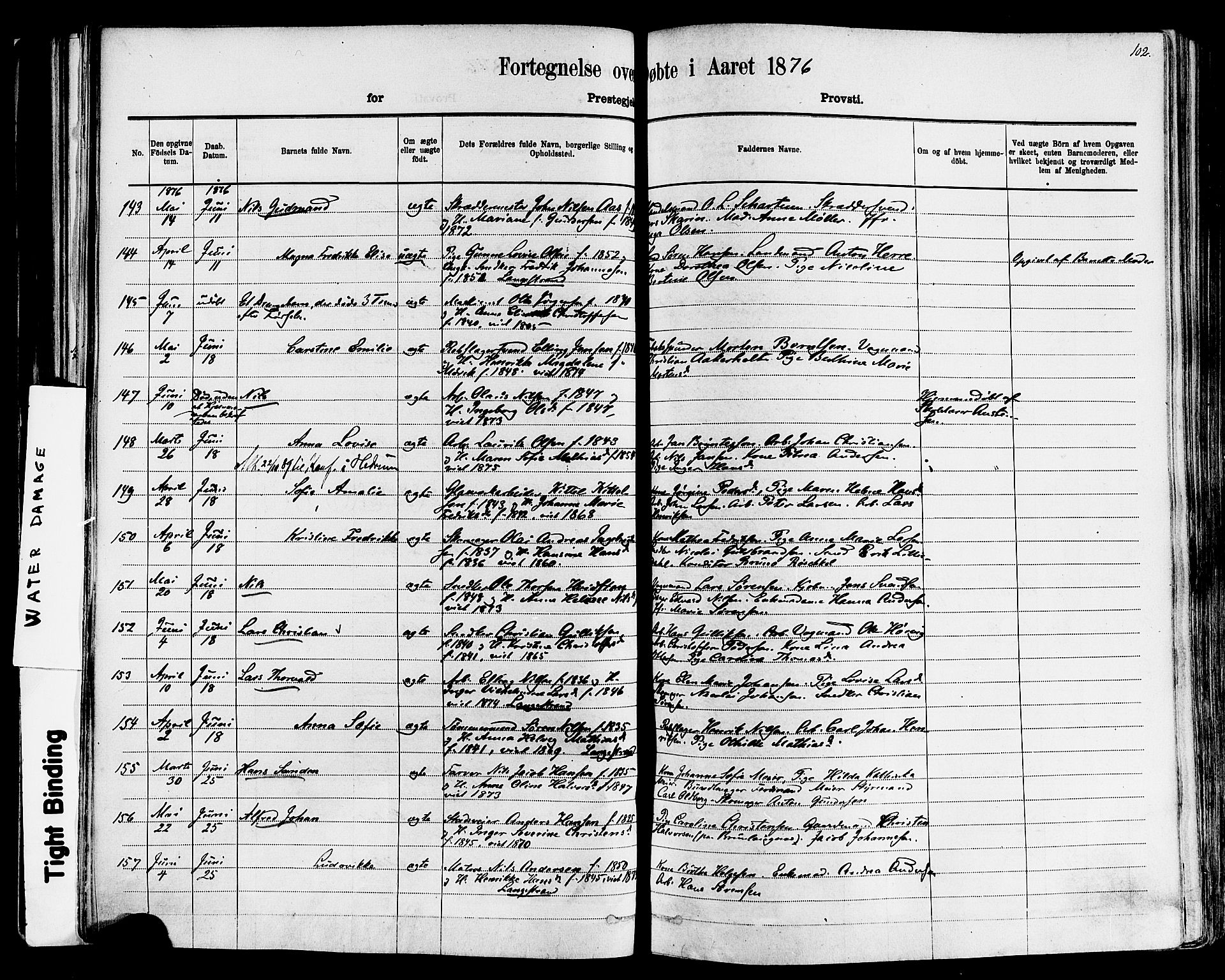 Larvik kirkebøker, AV/SAKO-A-352/F/Fa/L0006: Parish register (official) no. I 6, 1871-1883, p. 102