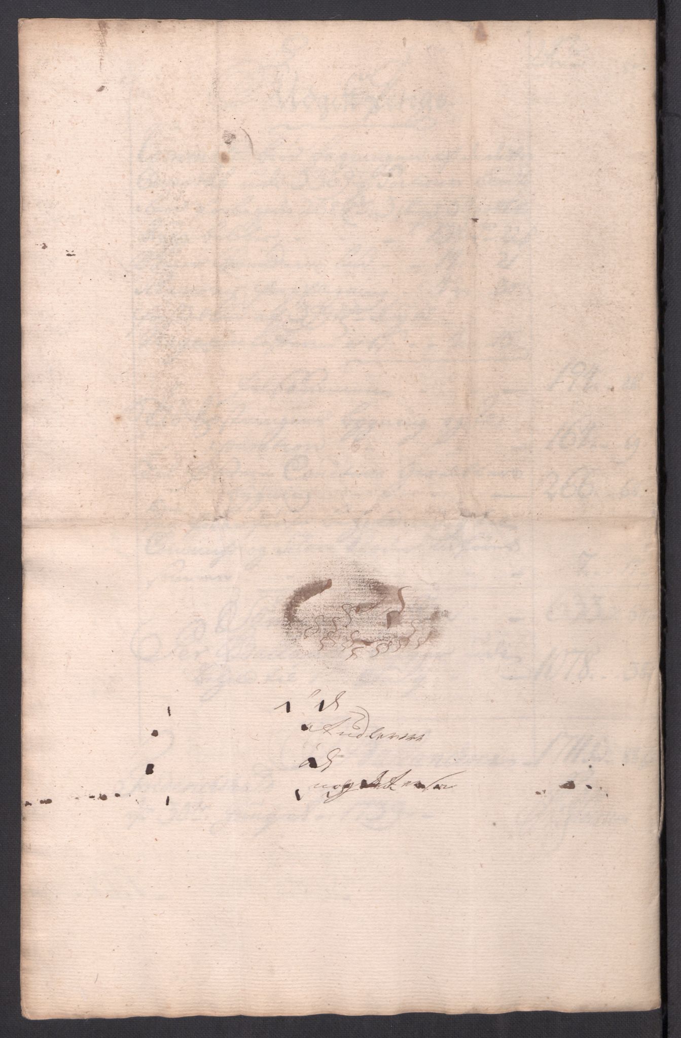 Kommanderende general (KG I) med Det norske krigsdirektorium, AV/RA-EA-5419/D/L0154: Fredriksten festning: Brev, inventarfortegnelser og regnskapsekstrakter, 1730-1739, p. 767