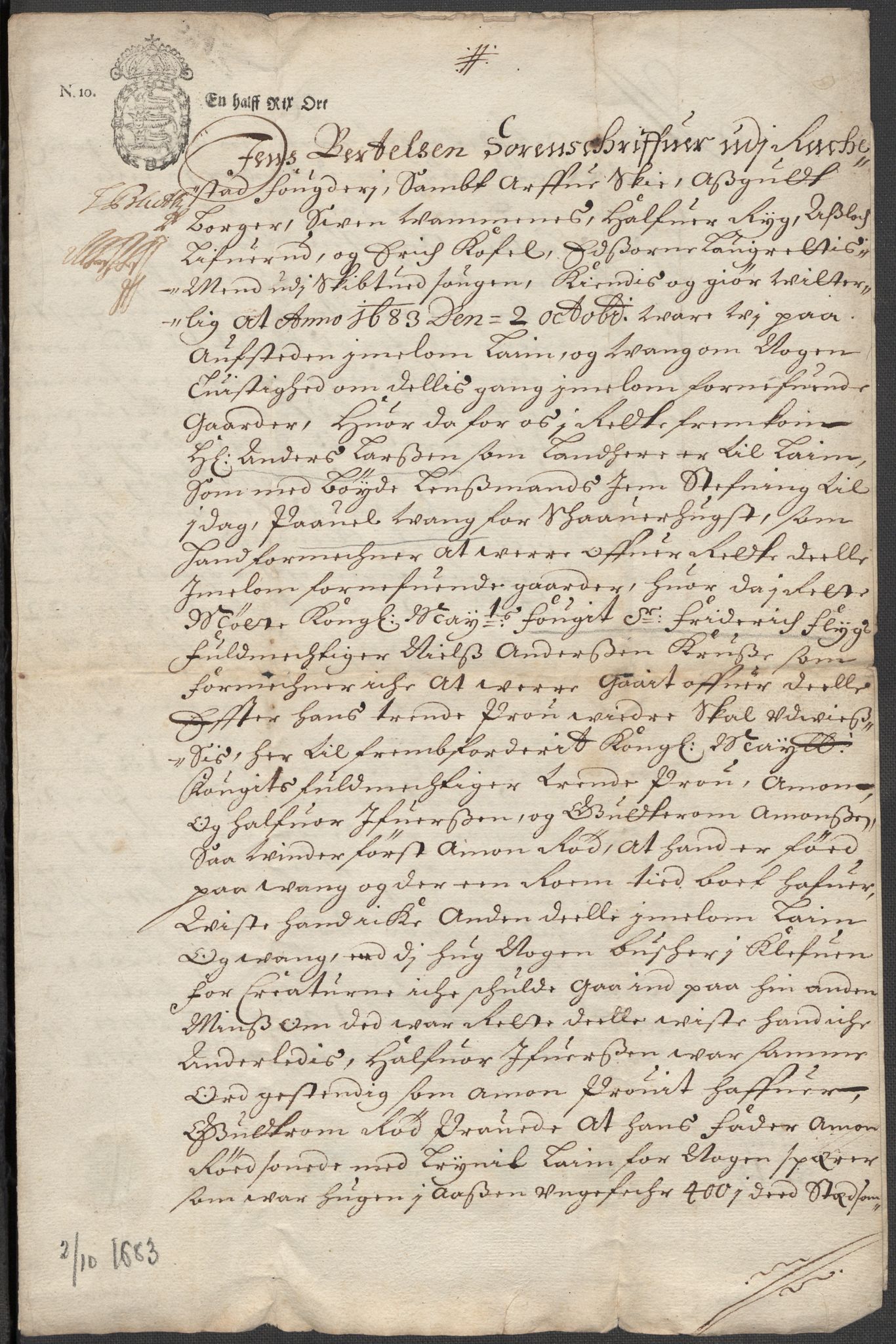 Riksarkivets diplomsamling, AV/RA-EA-5965/F15/L0002: Prestearkiv - Østfold, 1572-1683, p. 46