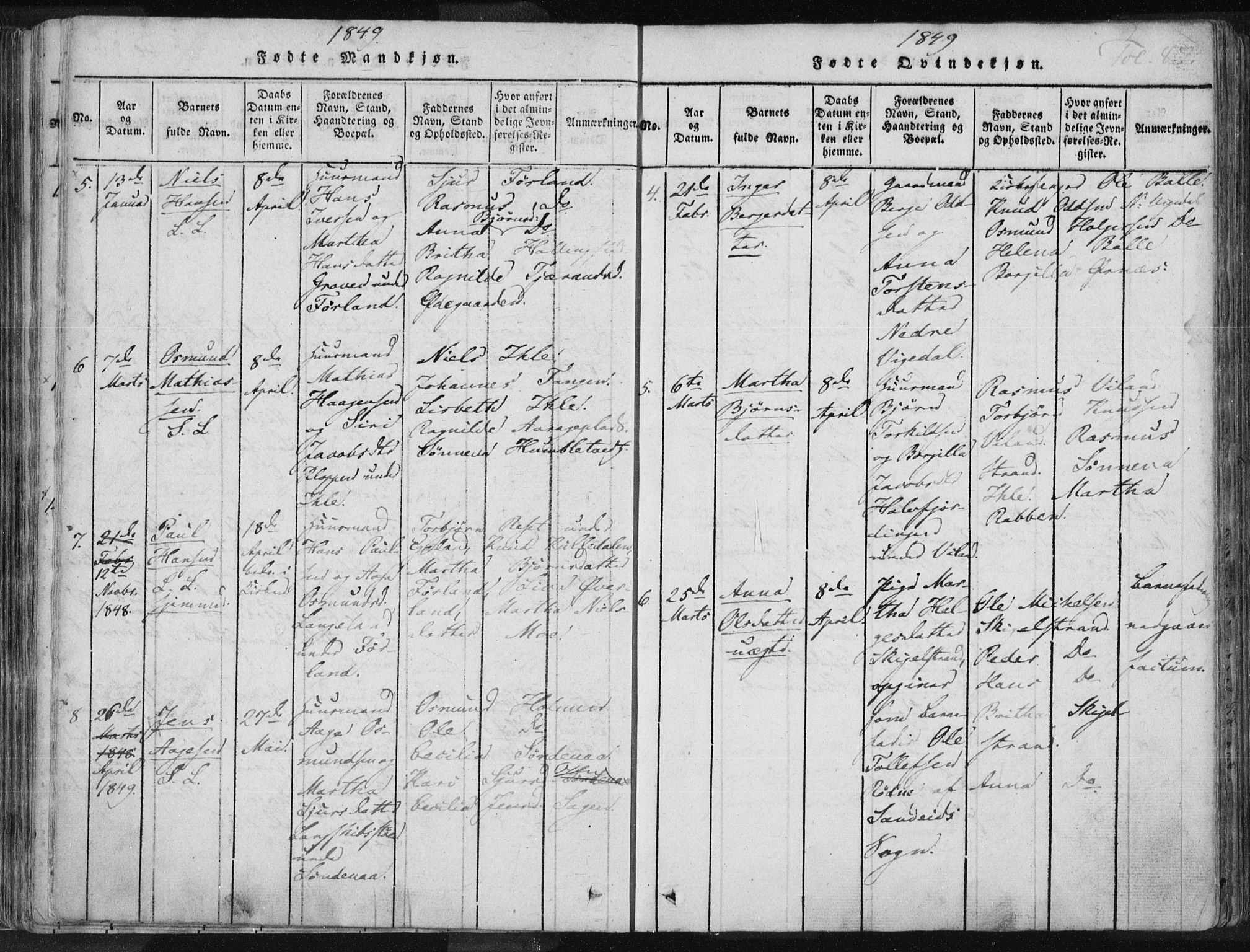 Vikedal sokneprestkontor, AV/SAST-A-101840/01/IV: Parish register (official) no. A 3, 1817-1850, p. 87