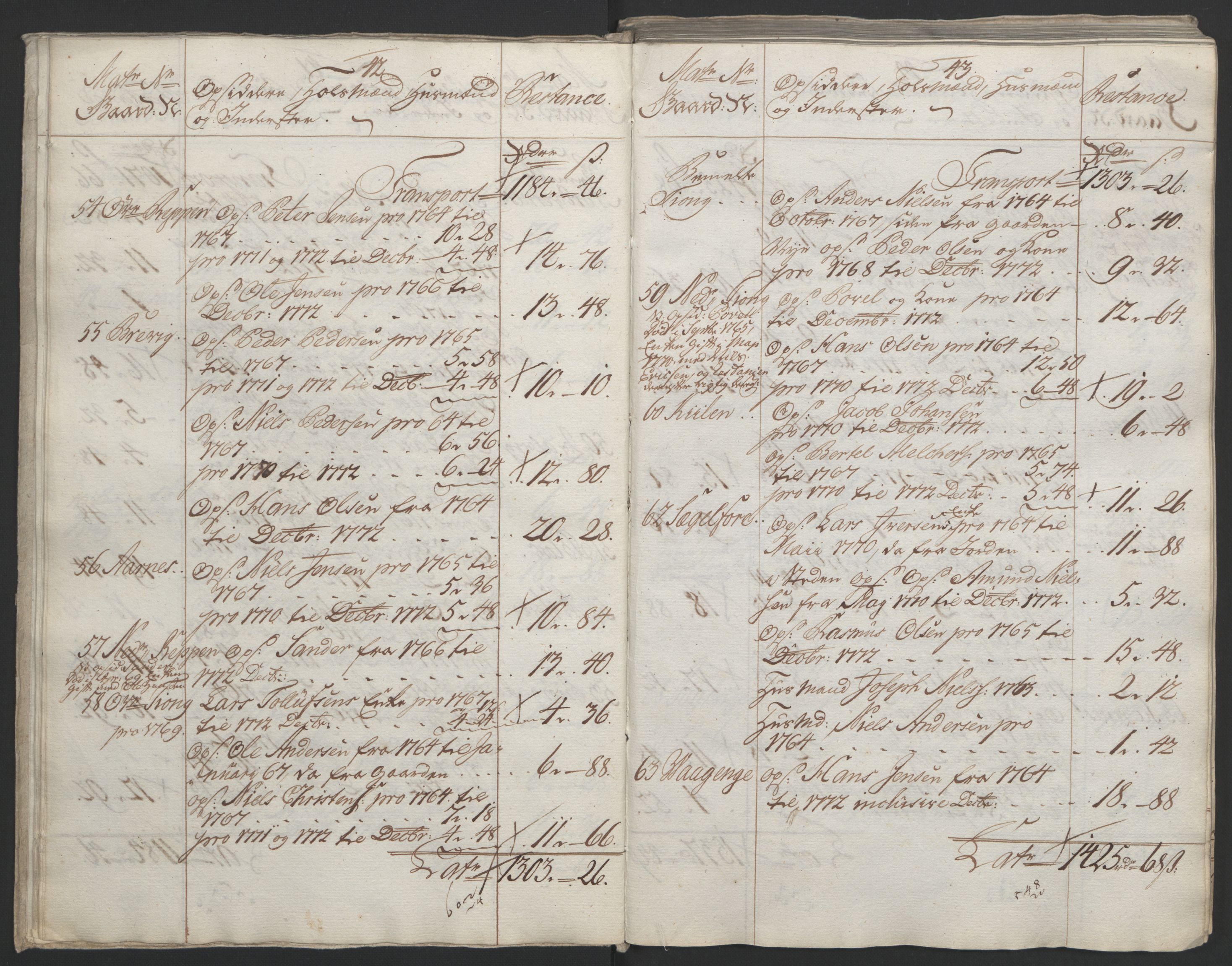 Rentekammeret inntil 1814, Reviderte regnskaper, Fogderegnskap, AV/RA-EA-4092/R65/L4573: Ekstraskatten Helgeland, 1762-1772, p. 465