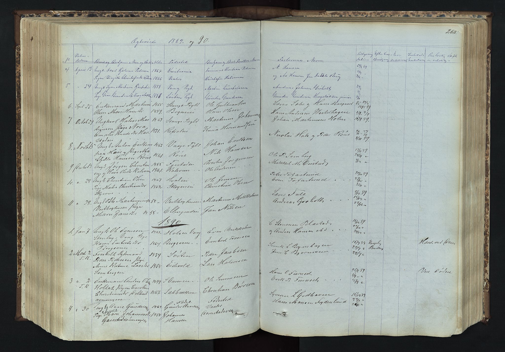 Romedal prestekontor, SAH/PREST-004/L/L0011: Parish register (copy) no. 11, 1867-1895, p. 268