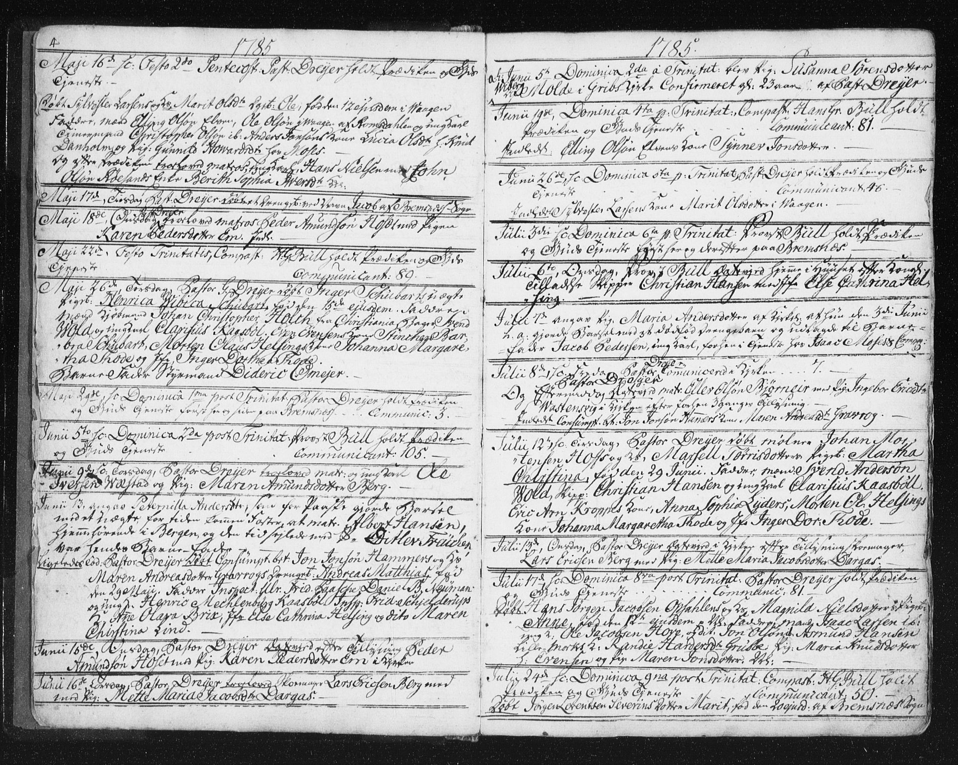 Ministerialprotokoller, klokkerbøker og fødselsregistre - Møre og Romsdal, SAT/A-1454/572/L0841: Parish register (official) no. 572A04, 1784-1819, p. 4