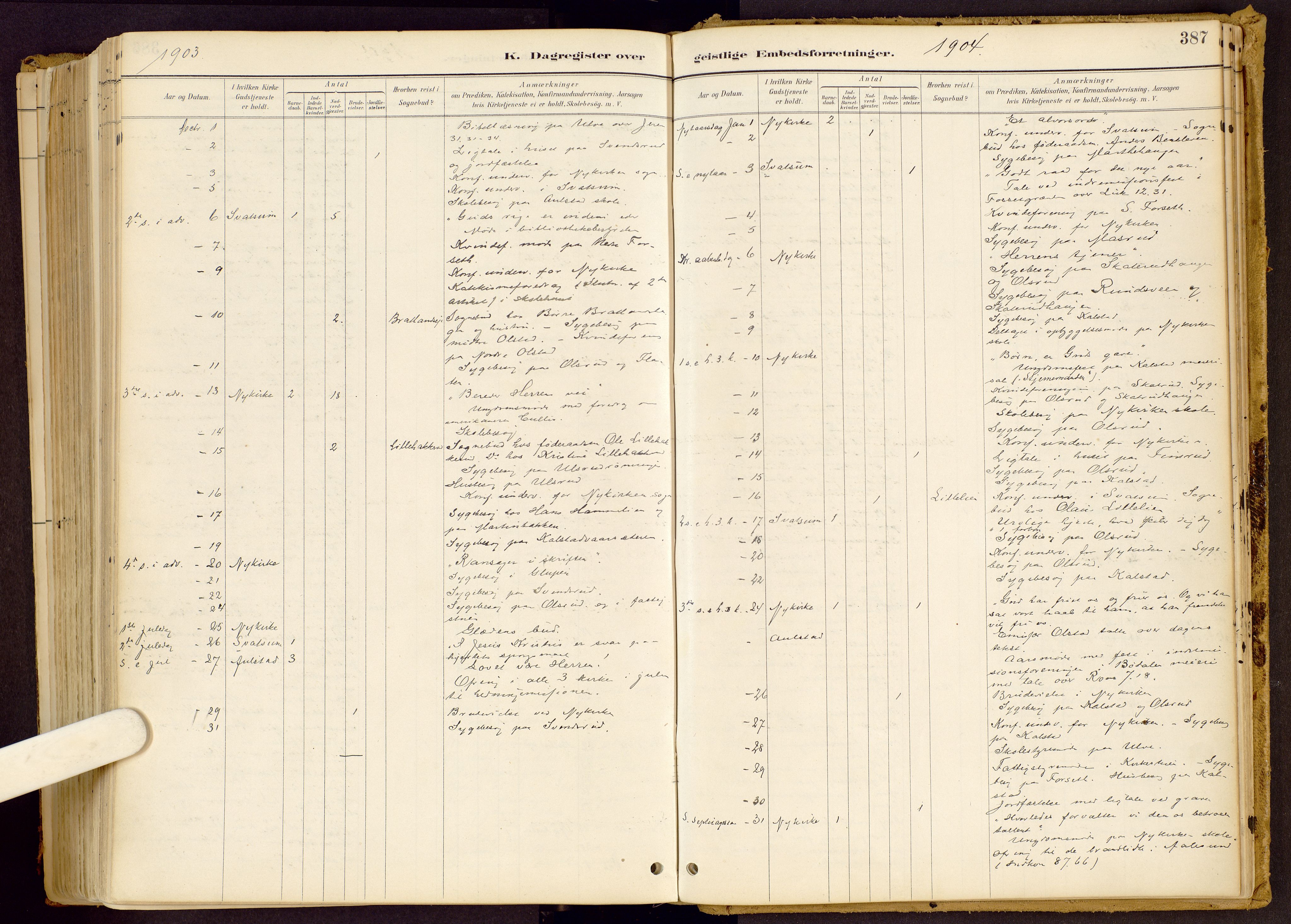 Vestre Gausdal prestekontor, SAH/PREST-094/H/Ha/Haa/L0001: Parish register (official) no. 1, 1887-1914, p. 387