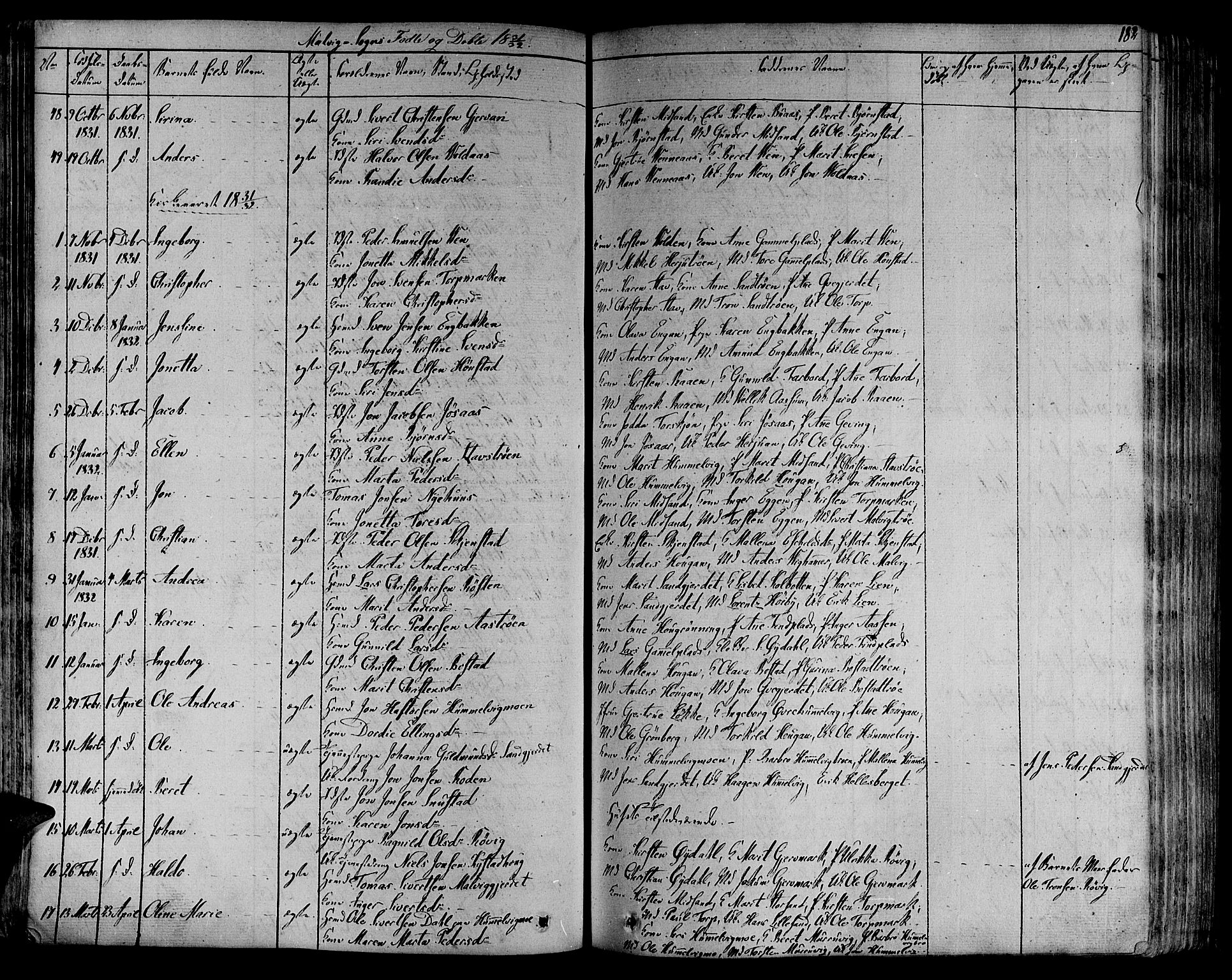 Ministerialprotokoller, klokkerbøker og fødselsregistre - Sør-Trøndelag, SAT/A-1456/606/L0288: Parish register (official) no. 606A04 /3, 1826-1840, p. 182