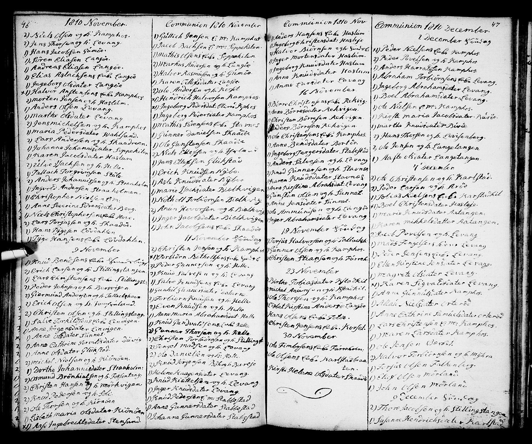 Kragerø kirkebøker, AV/SAKO-A-278/G/Ga/L0001: Parish register (copy) no. 1 /2, 1806-1811, p. 46-47