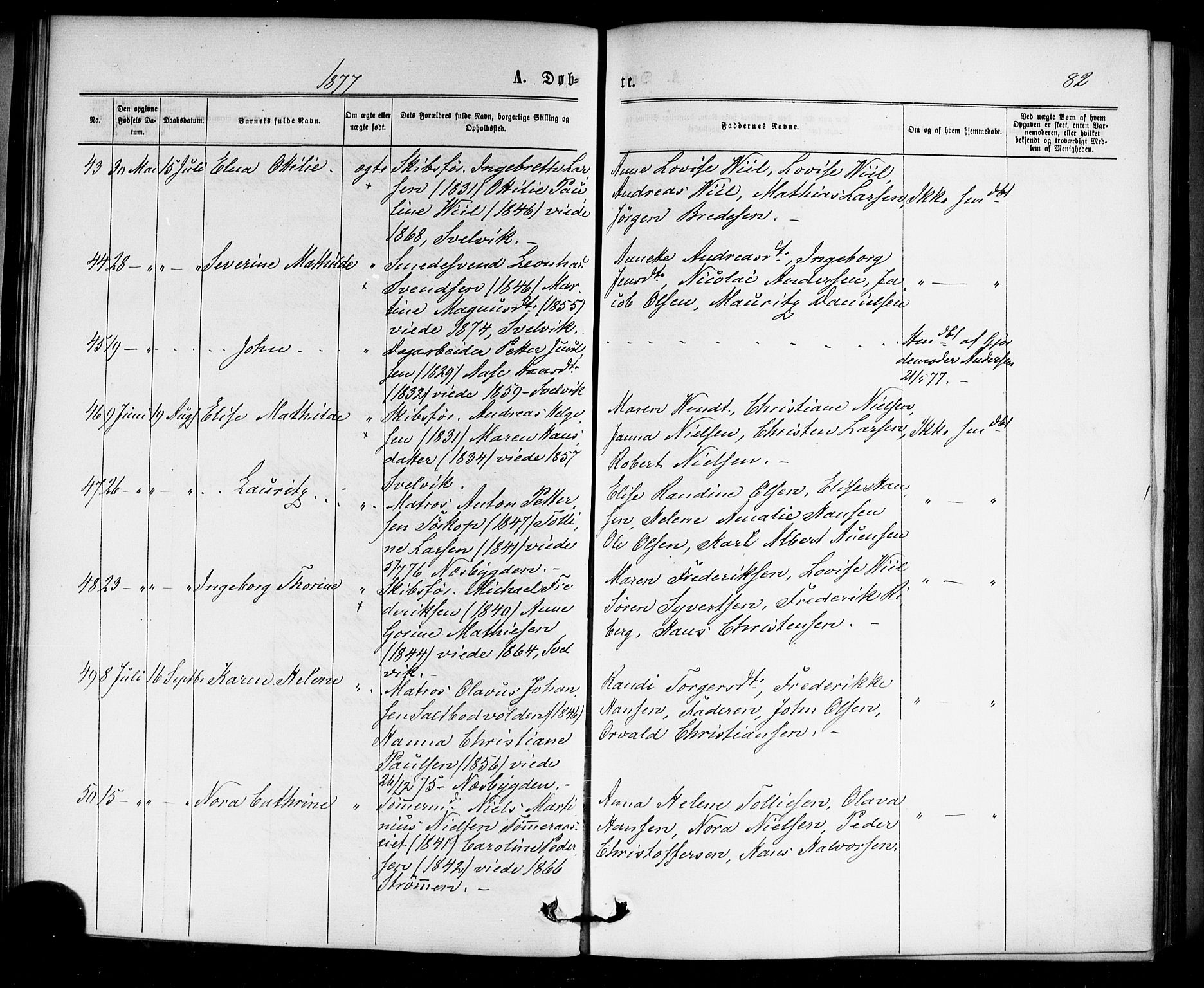 Strømm kirkebøker, AV/SAKO-A-322/F/Fa/L0002: Parish register (official) no. I 2, 1870-1877, p. 82