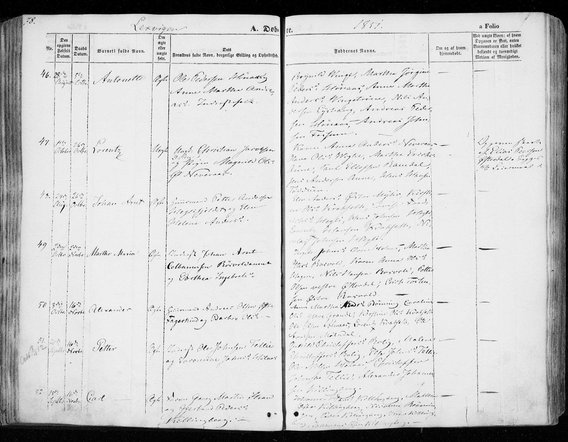 Ministerialprotokoller, klokkerbøker og fødselsregistre - Nord-Trøndelag, AV/SAT-A-1458/701/L0007: Parish register (official) no. 701A07 /1, 1842-1854, p. 78