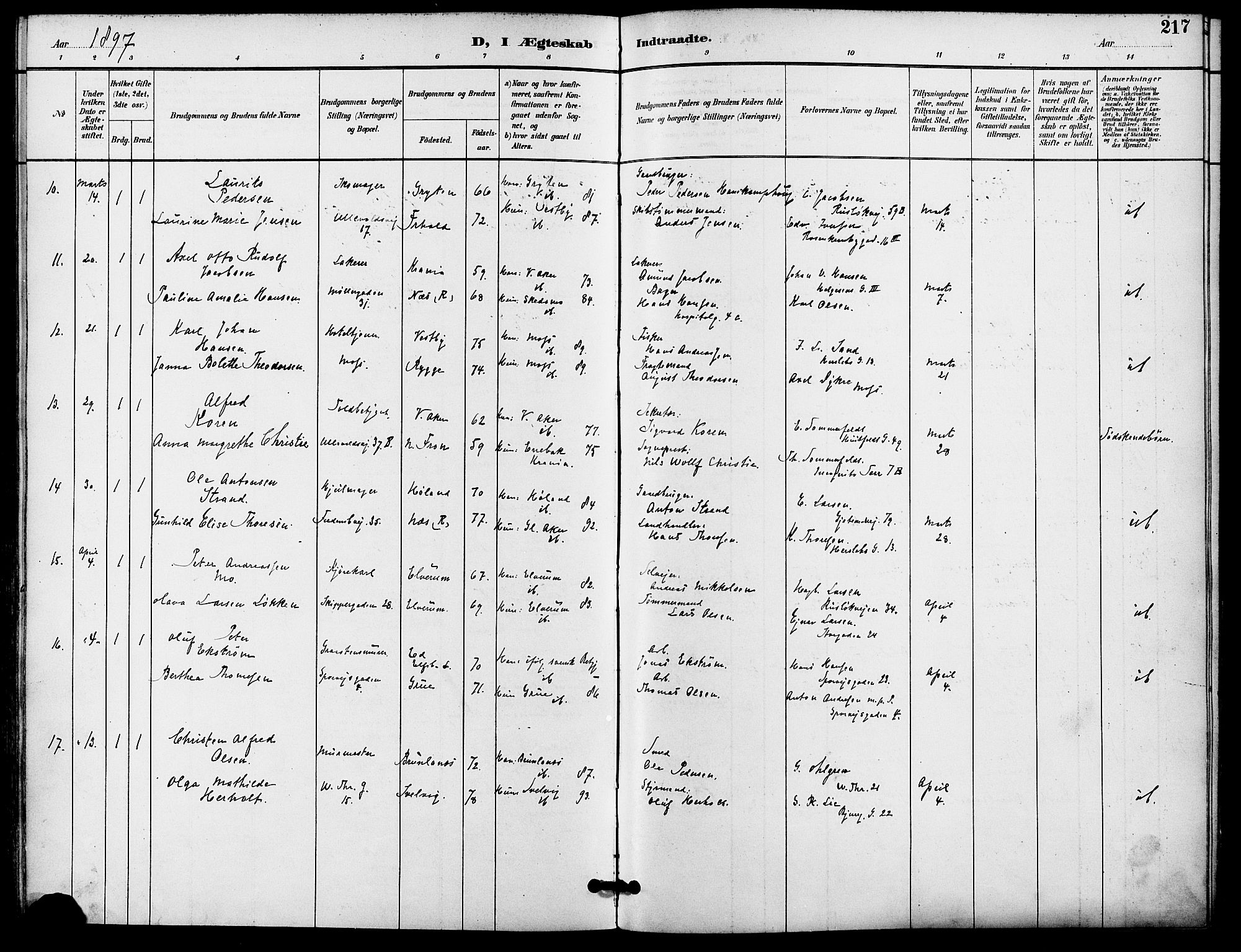 Gamle Aker prestekontor Kirkebøker, SAO/A-10617a/F/L0009: Parish register (official) no. 9, 1890-1898, p. 217