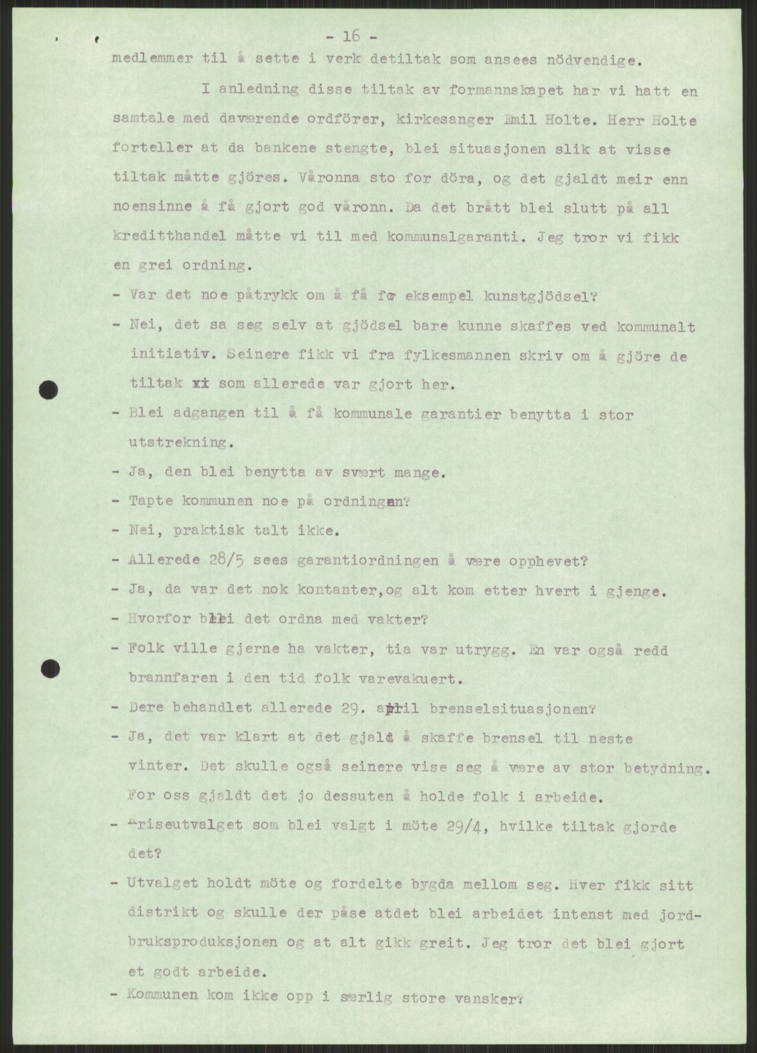 Forsvaret, Forsvarets krigshistoriske avdeling, AV/RA-RAFA-2017/Y/Ya/L0014: II-C-11-31 - Fylkesmenn.  Rapporter om krigsbegivenhetene 1940., 1940, p. 784