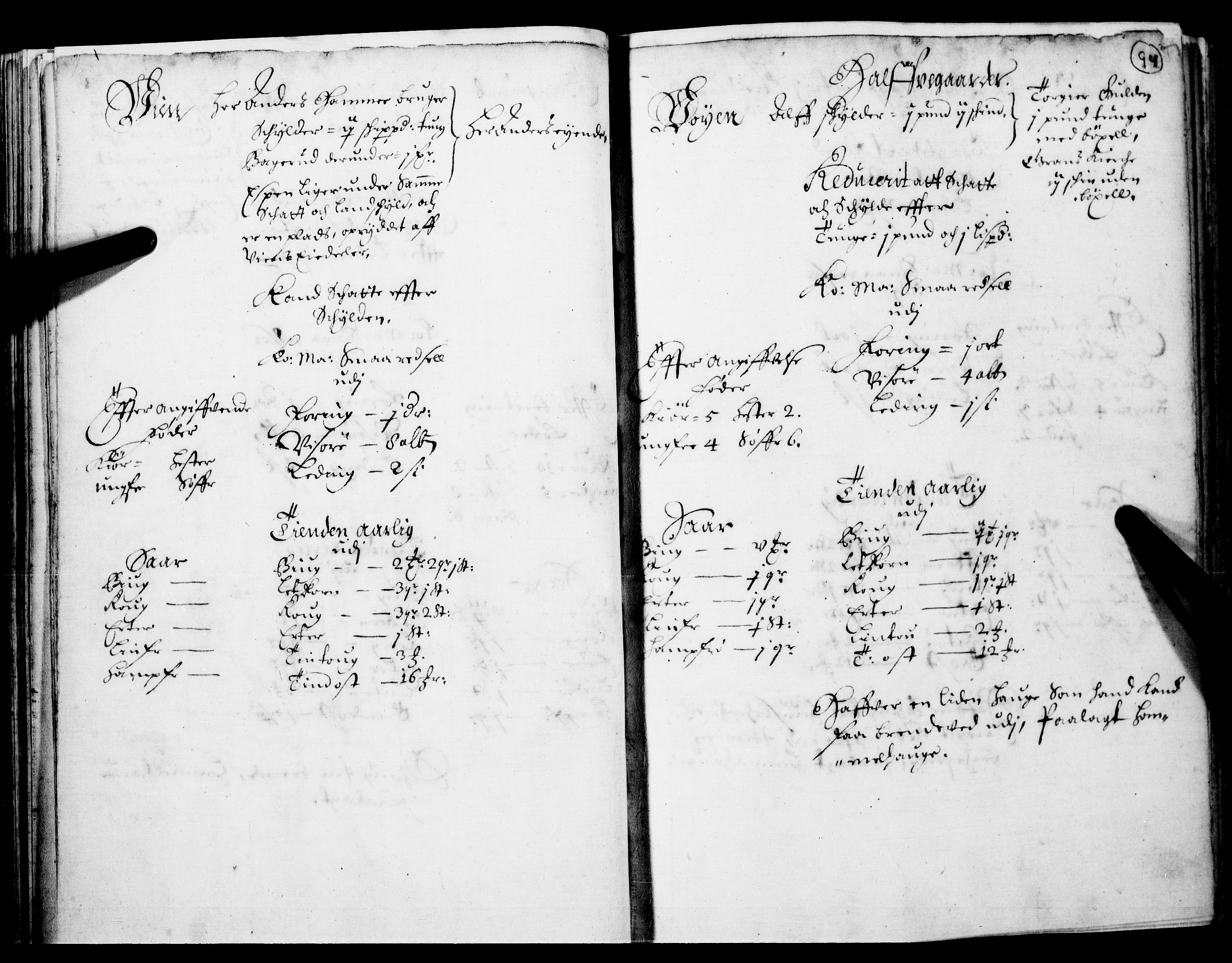 Rentekammeret inntil 1814, Realistisk ordnet avdeling, AV/RA-EA-4070/N/Nb/Nba/L0016: Hadeland og Valdres fogderi, 1. del, 1667, p. 93b-94a