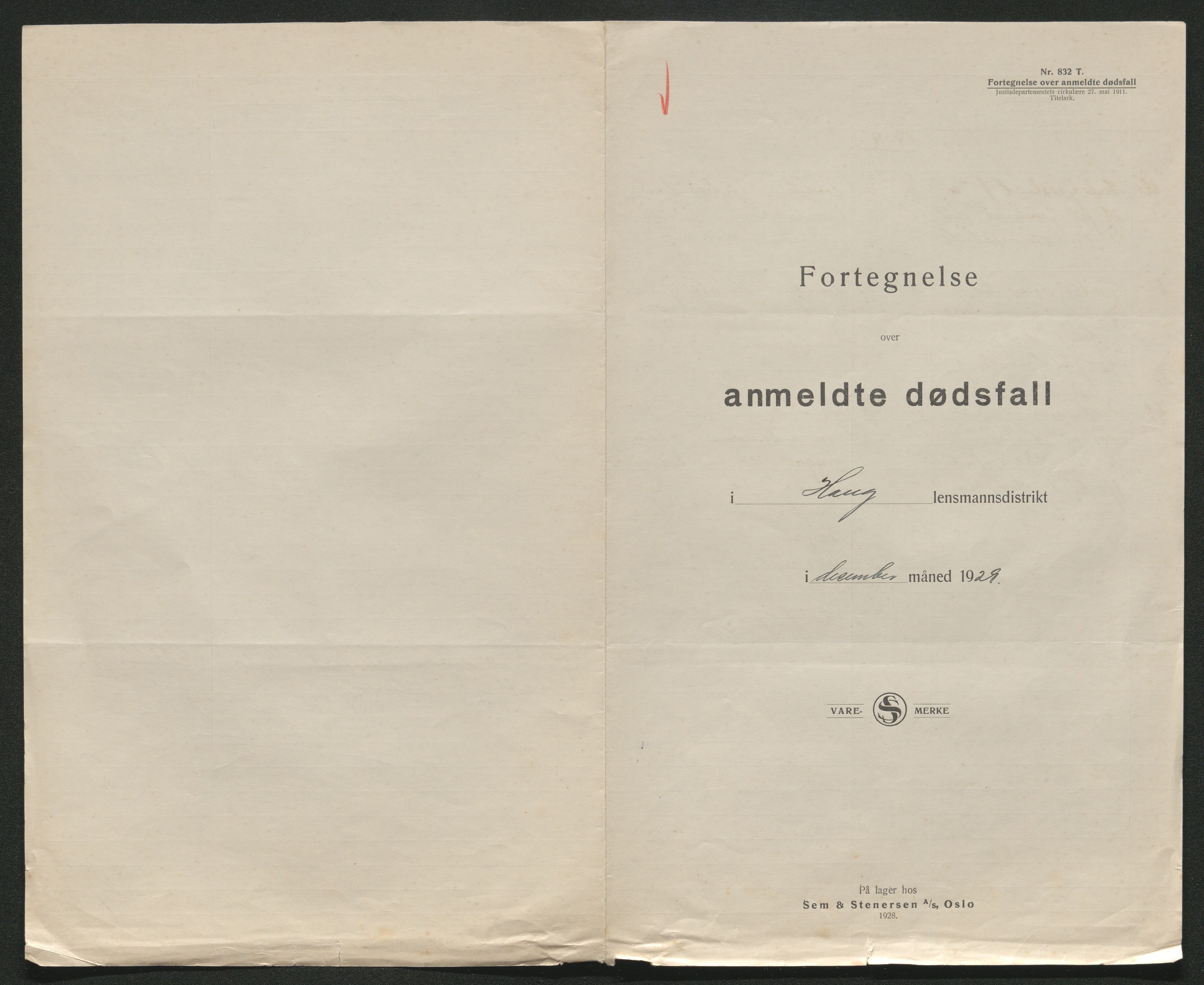 Eiker, Modum og Sigdal sorenskriveri, AV/SAKO-A-123/H/Ha/Hab/L0045: Dødsfallsmeldinger, 1928-1929, p. 1118