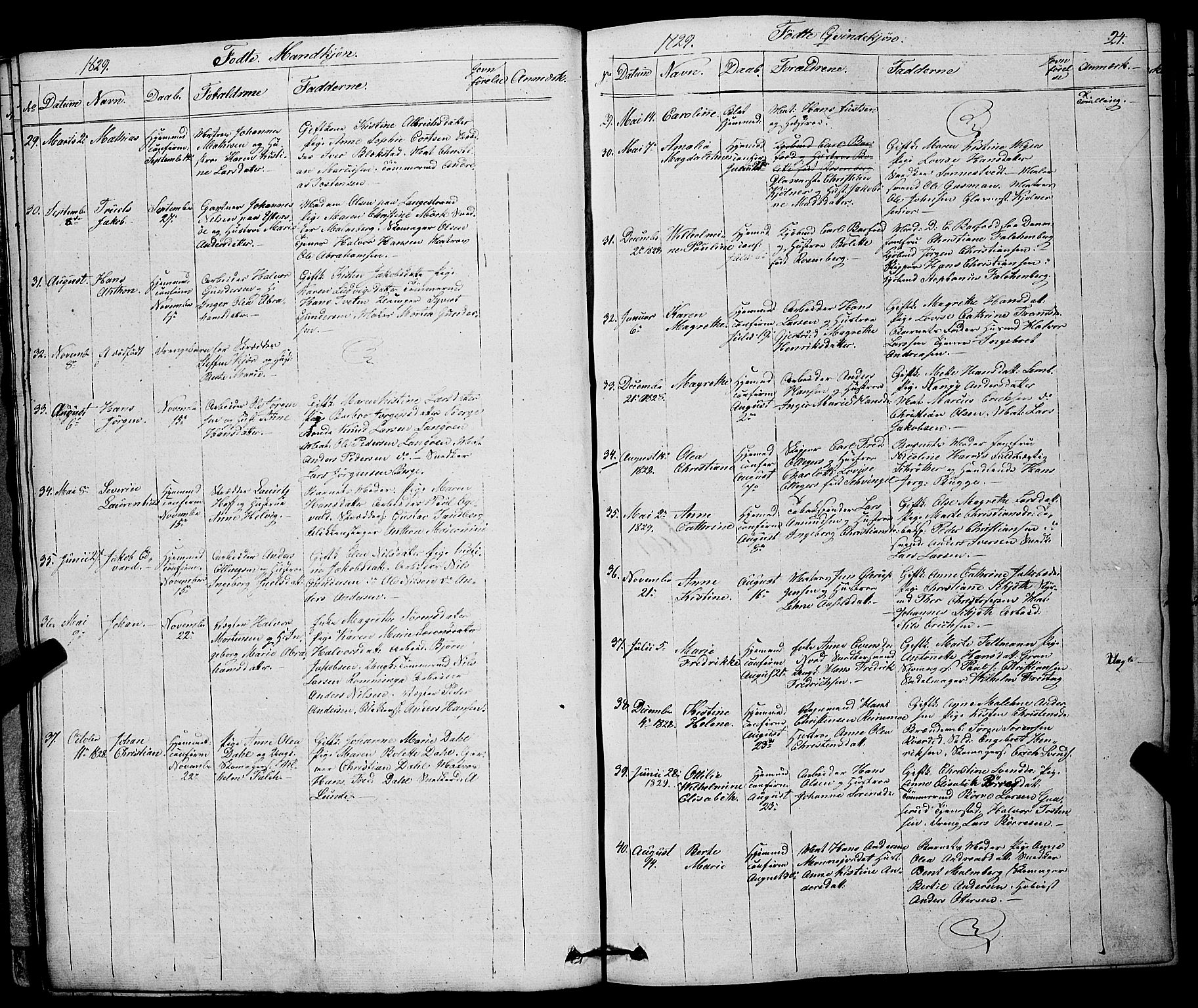 Larvik kirkebøker, AV/SAKO-A-352/F/Fa/L0002: Parish register (official) no. I 2, 1825-1847, p. 24