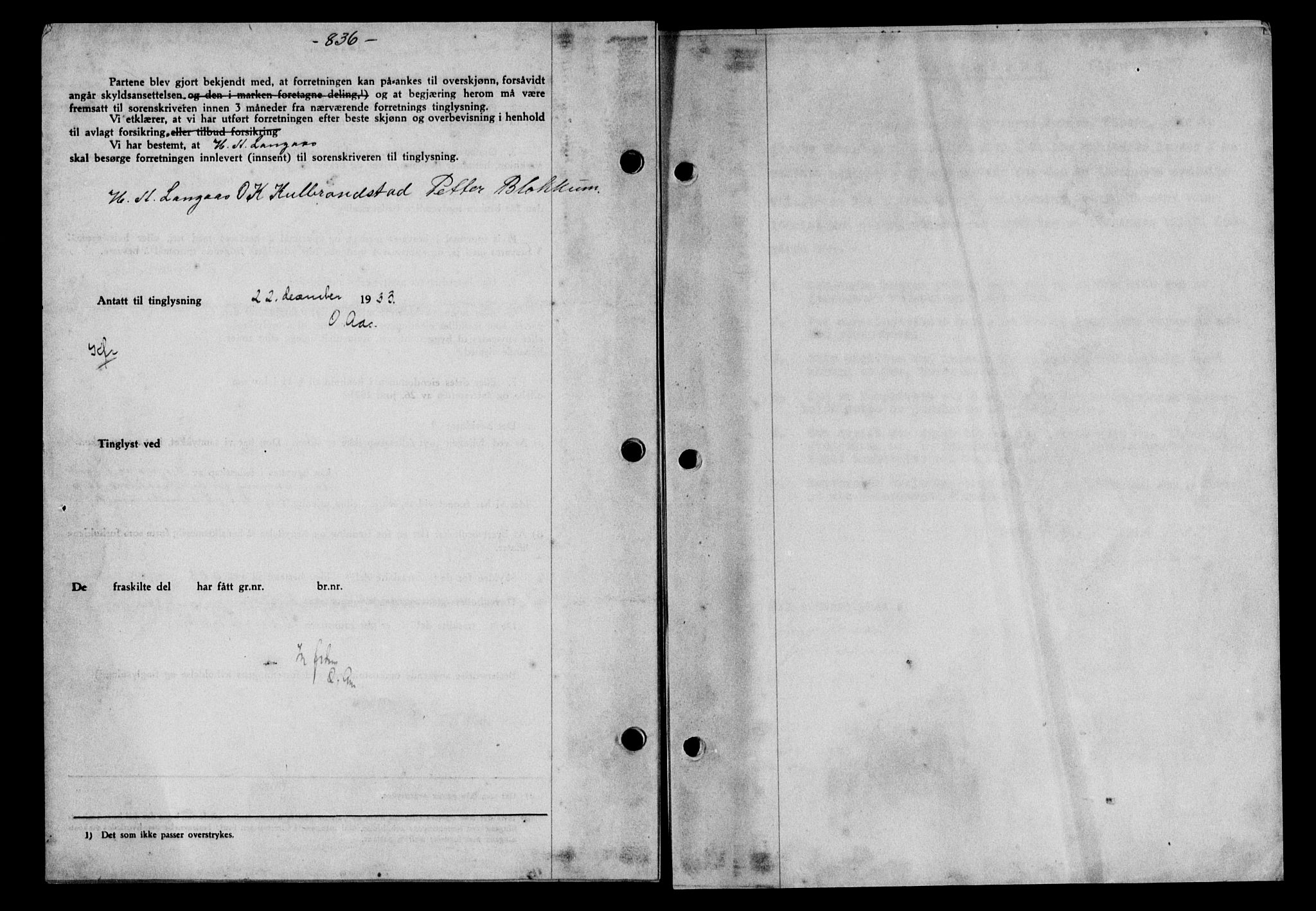 Gauldal sorenskriveri, SAT/A-0014/1/2/2C/L0043: Mortgage book no. 45-46, 1933-1934, Deed date: 22.12.1933