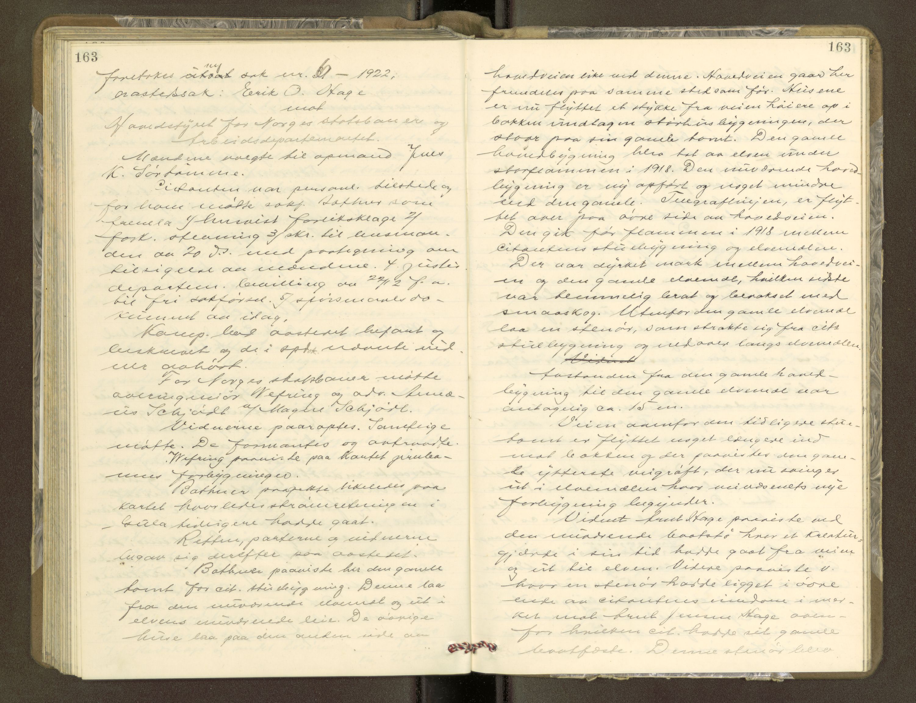 Gauldal sorenskriveri, AV/SAT-A-0014/1/1/1B/L0014: Ekstrarettsprotokoller, 1918-1923, p. 163