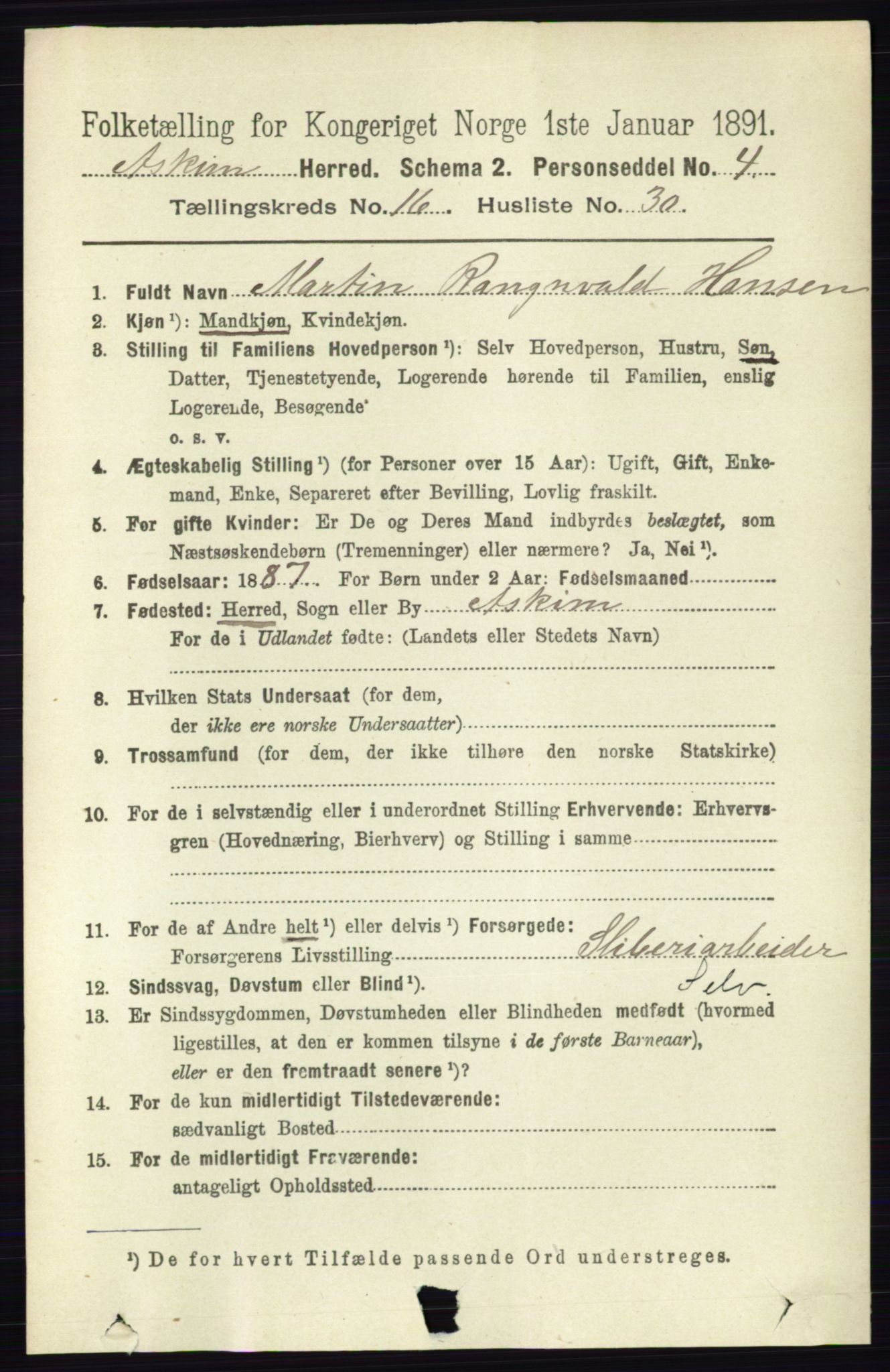 RA, 1891 census for 0124 Askim, 1891, p. 2815