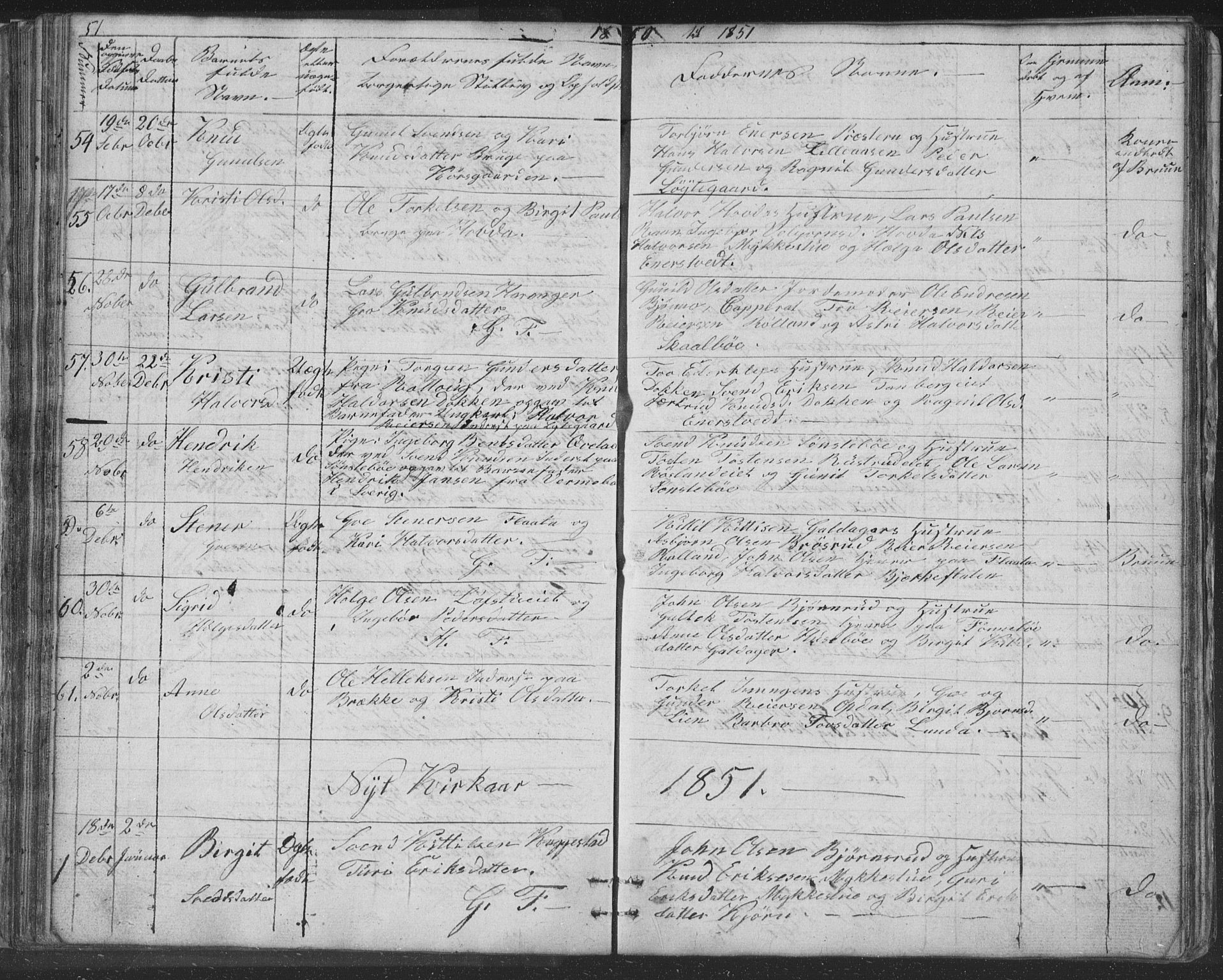 Nore kirkebøker, SAKO/A-238/F/Fc/L0002: Parish register (official) no. III 2, 1836-1861, p. 51