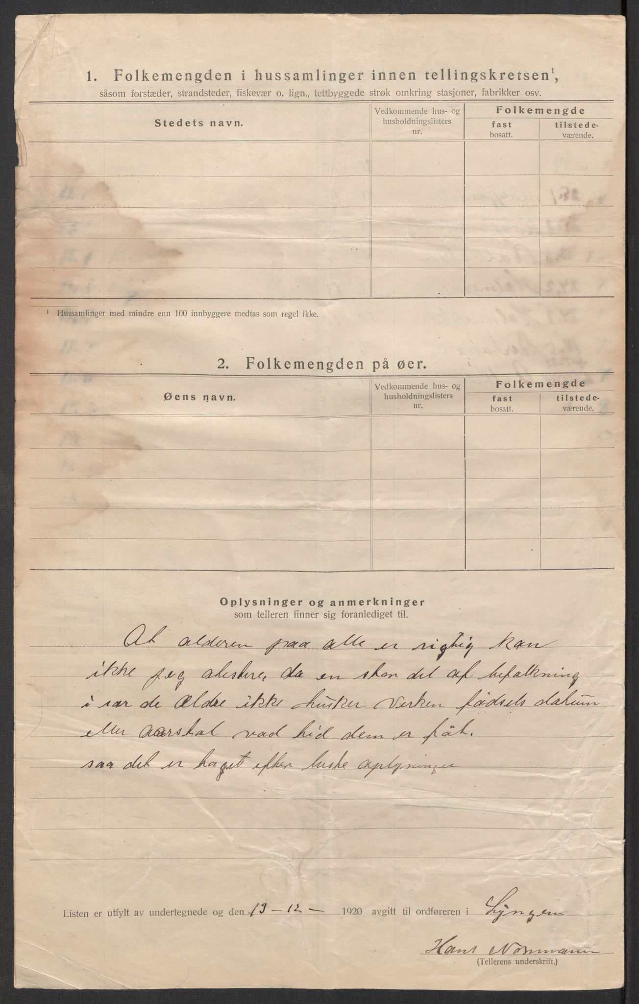 SATØ, 1920 census for Lyngen, 1920, p. 18