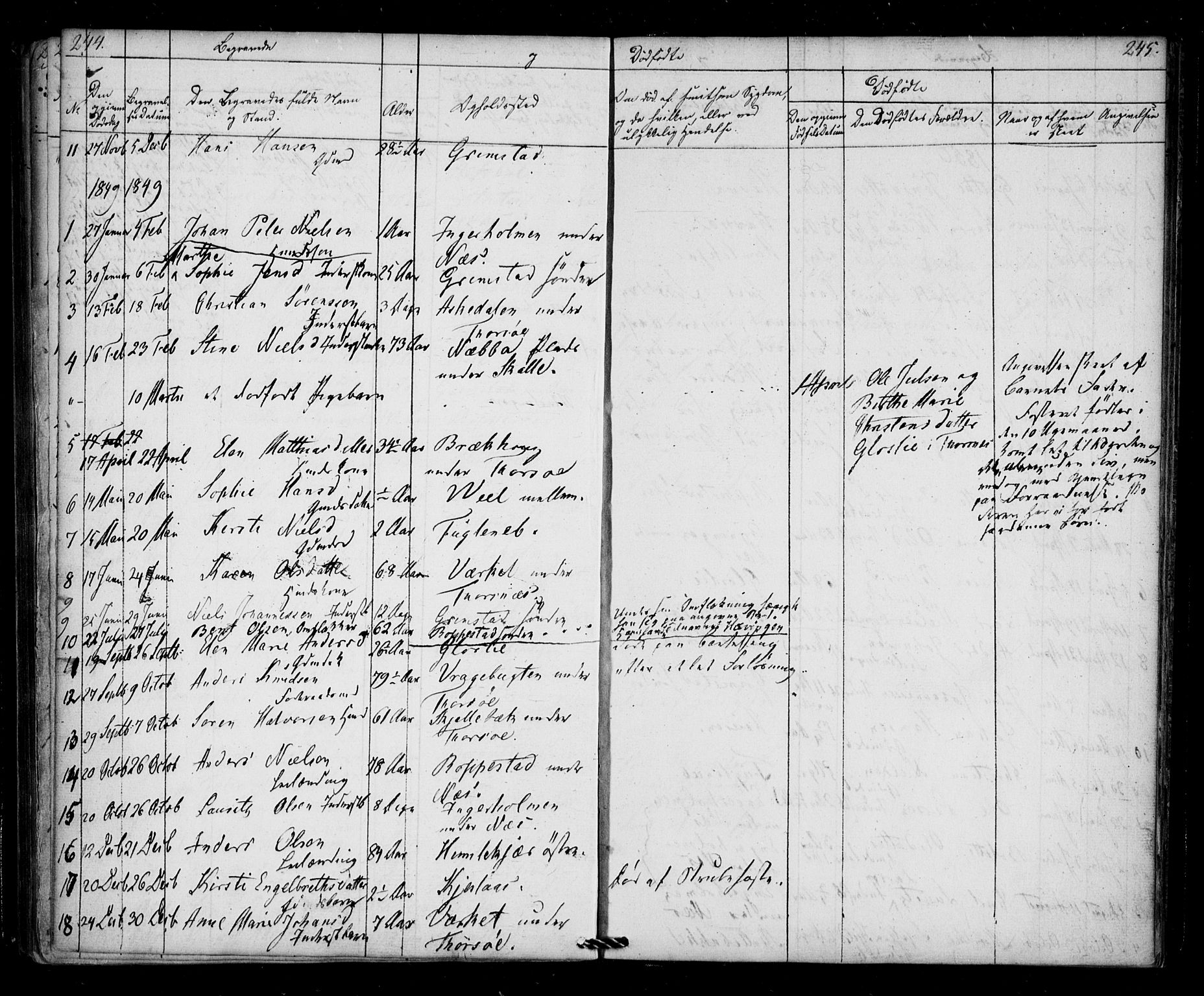 Borge prestekontor Kirkebøker, AV/SAO-A-10903/F/Fb/L0001: Parish register (official) no. II 1, 1836-1852, p. 244-245