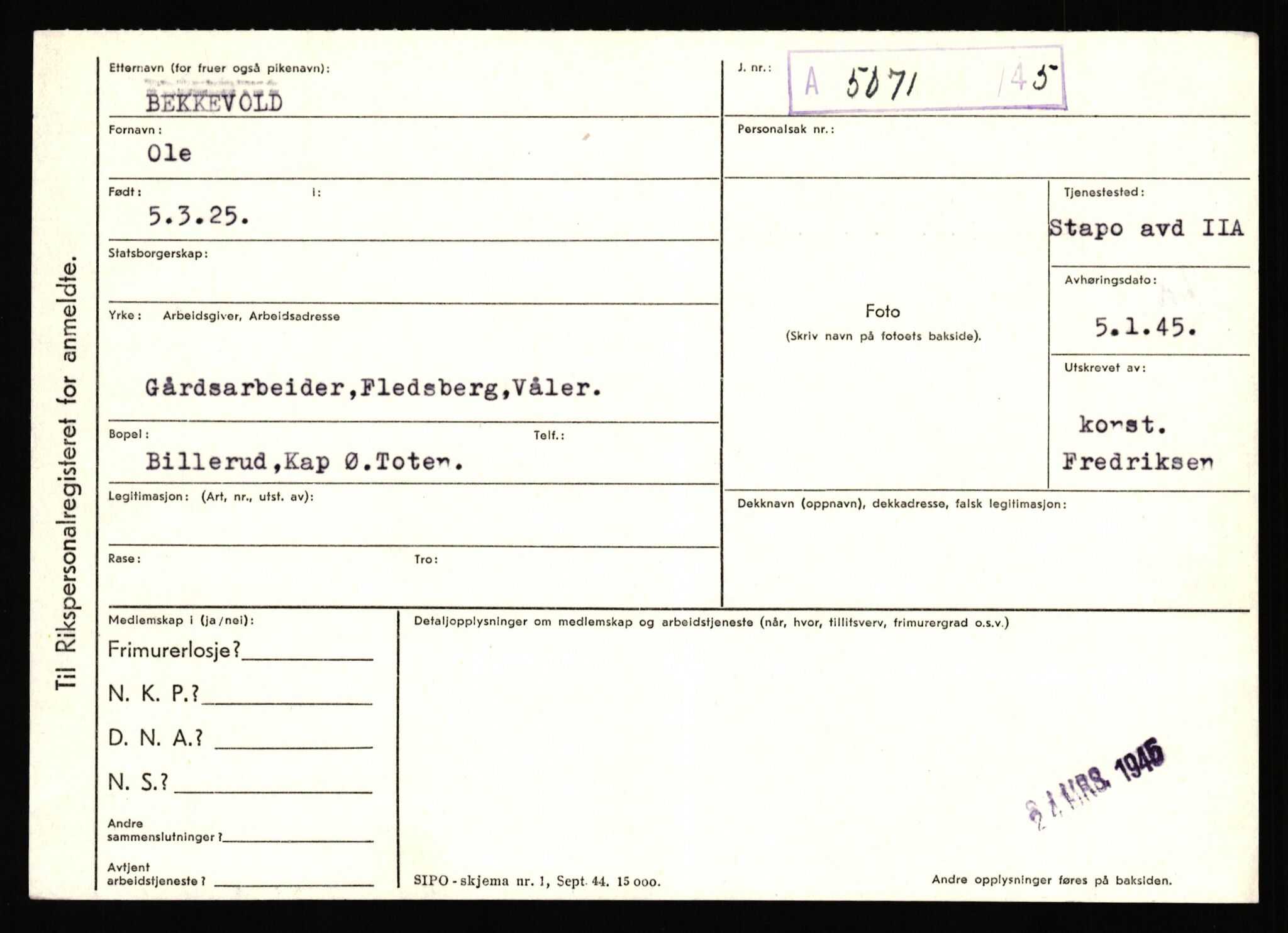 Statspolitiet - Hovedkontoret / Osloavdelingen, AV/RA-S-1329/C/Ca/L0002: Arneberg - Brand, 1943-1945, p. 1759