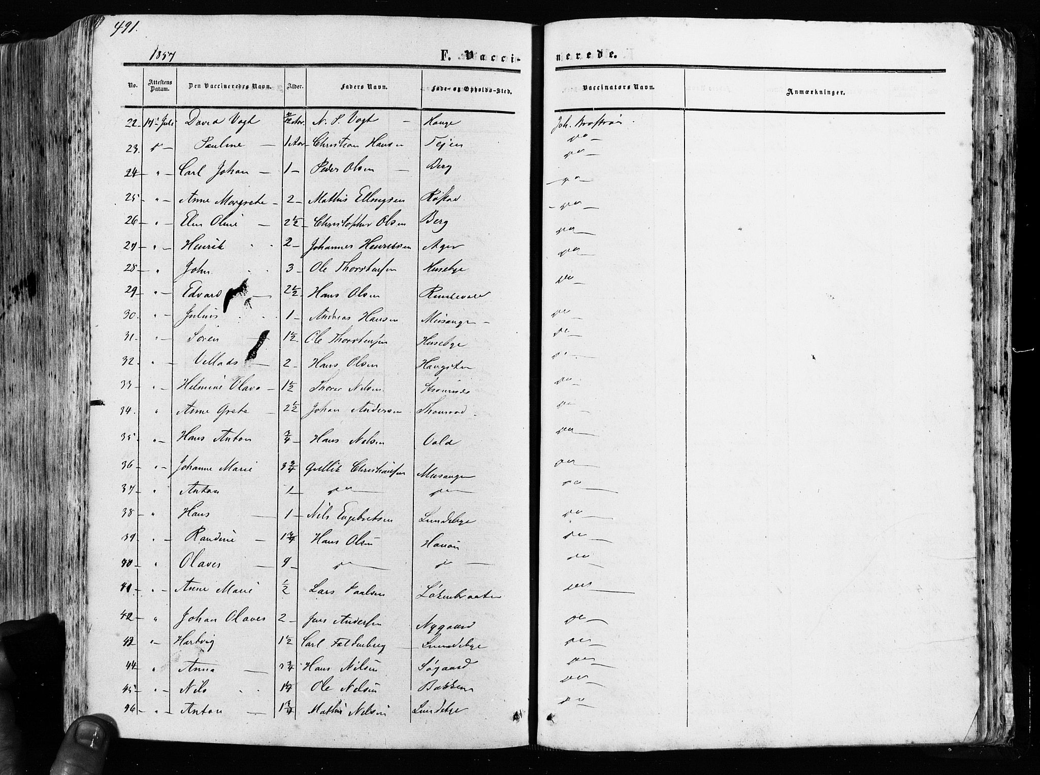 Råde prestekontor kirkebøker, AV/SAO-A-2009/F/Fa/L0006: Parish register (official) no. 6, 1854-1877, p. 491