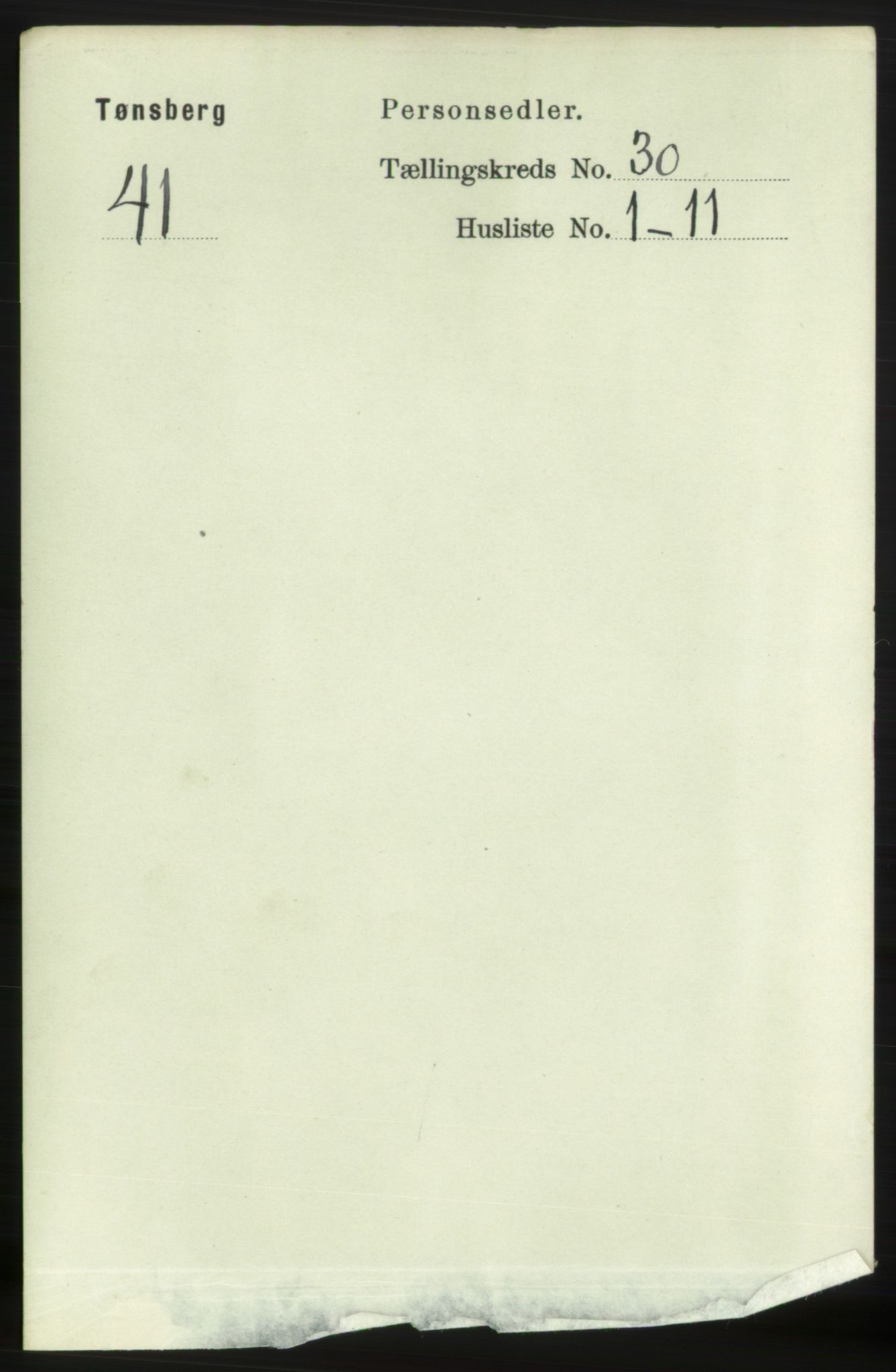 RA, 1891 census for 0705 Tønsberg, 1891, p. 7208