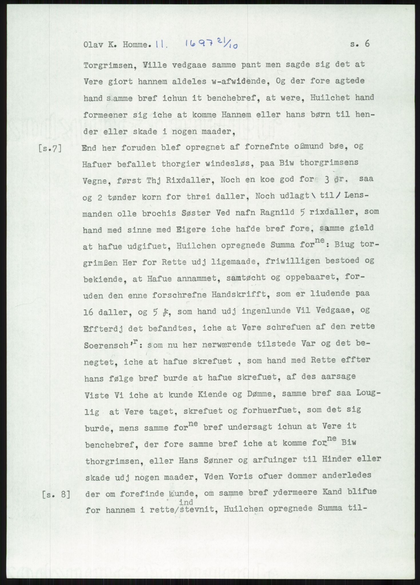 Samlinger til kildeutgivelse, Diplomavskriftsamlingen, AV/RA-EA-4053/H/Ha, p. 2503