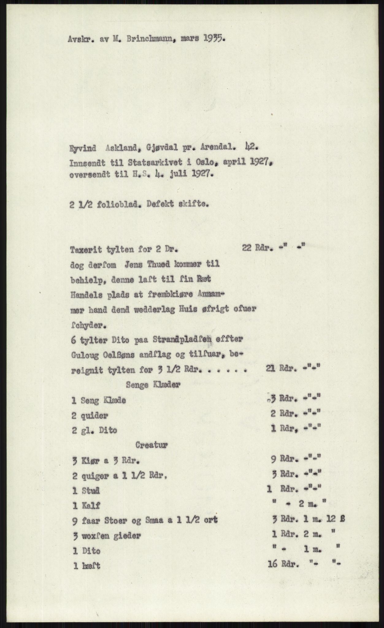 Samlinger til kildeutgivelse, Diplomavskriftsamlingen, AV/RA-EA-4053/H/Ha, p. 197