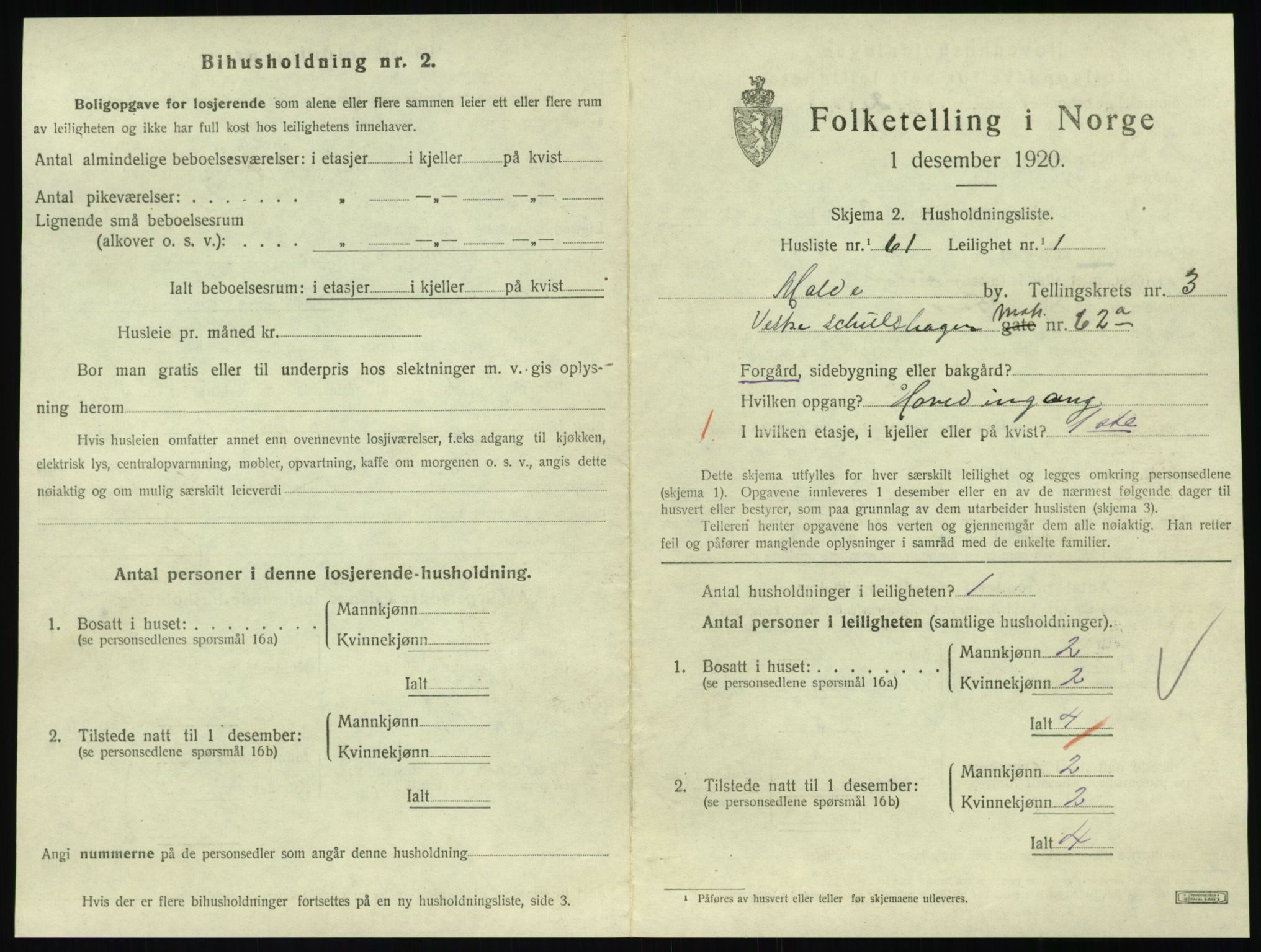 SAT, 1920 census for Molde, 1920, p. 1259