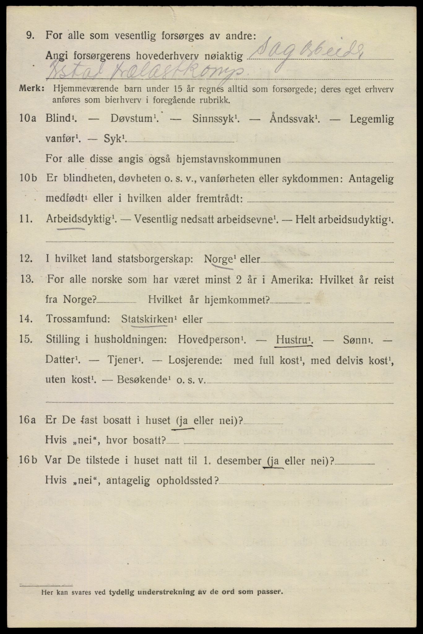 SAO, 1920 census for Fredrikstad, 1920, p. 16888