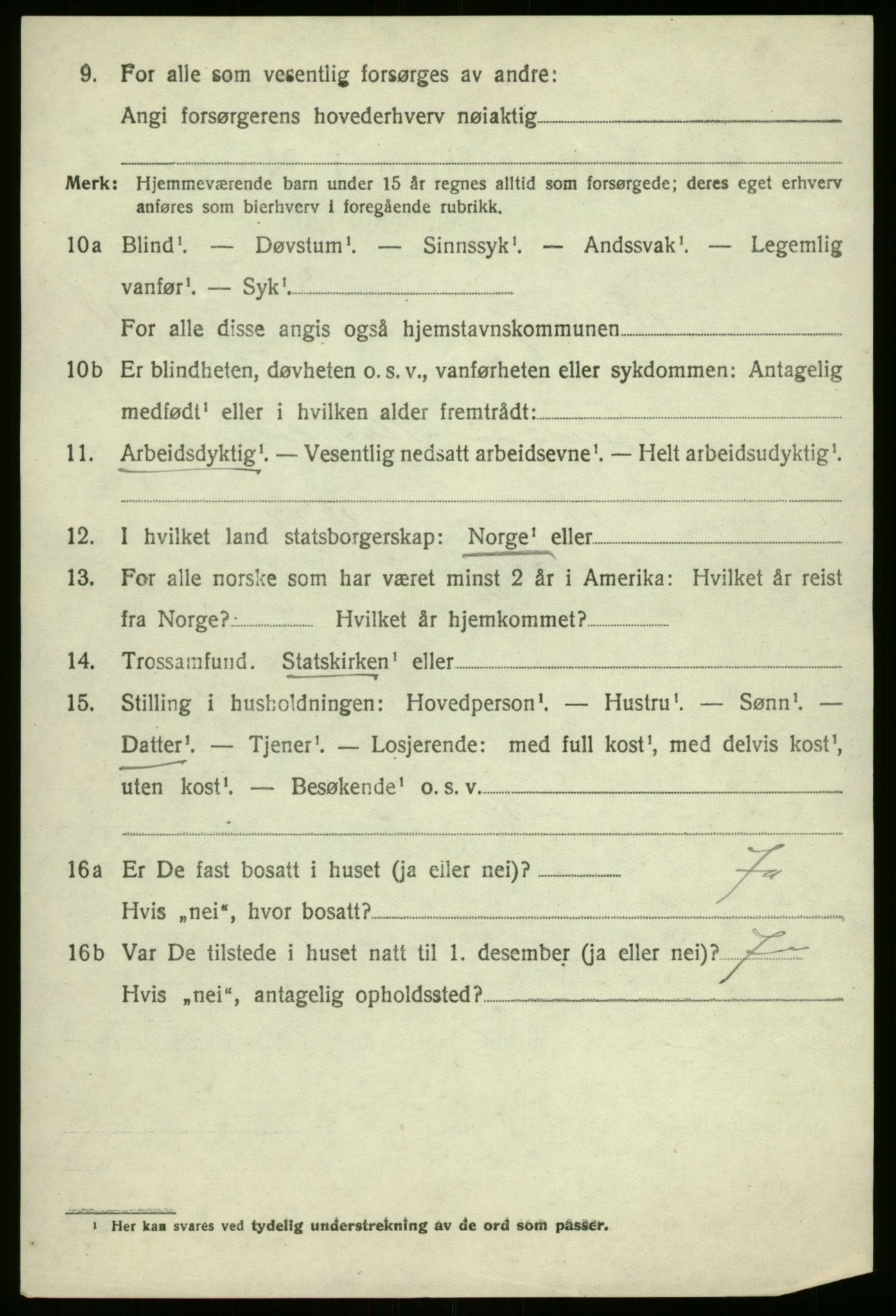 SAB, 1920 census for Vevring, 1920, p. 1397