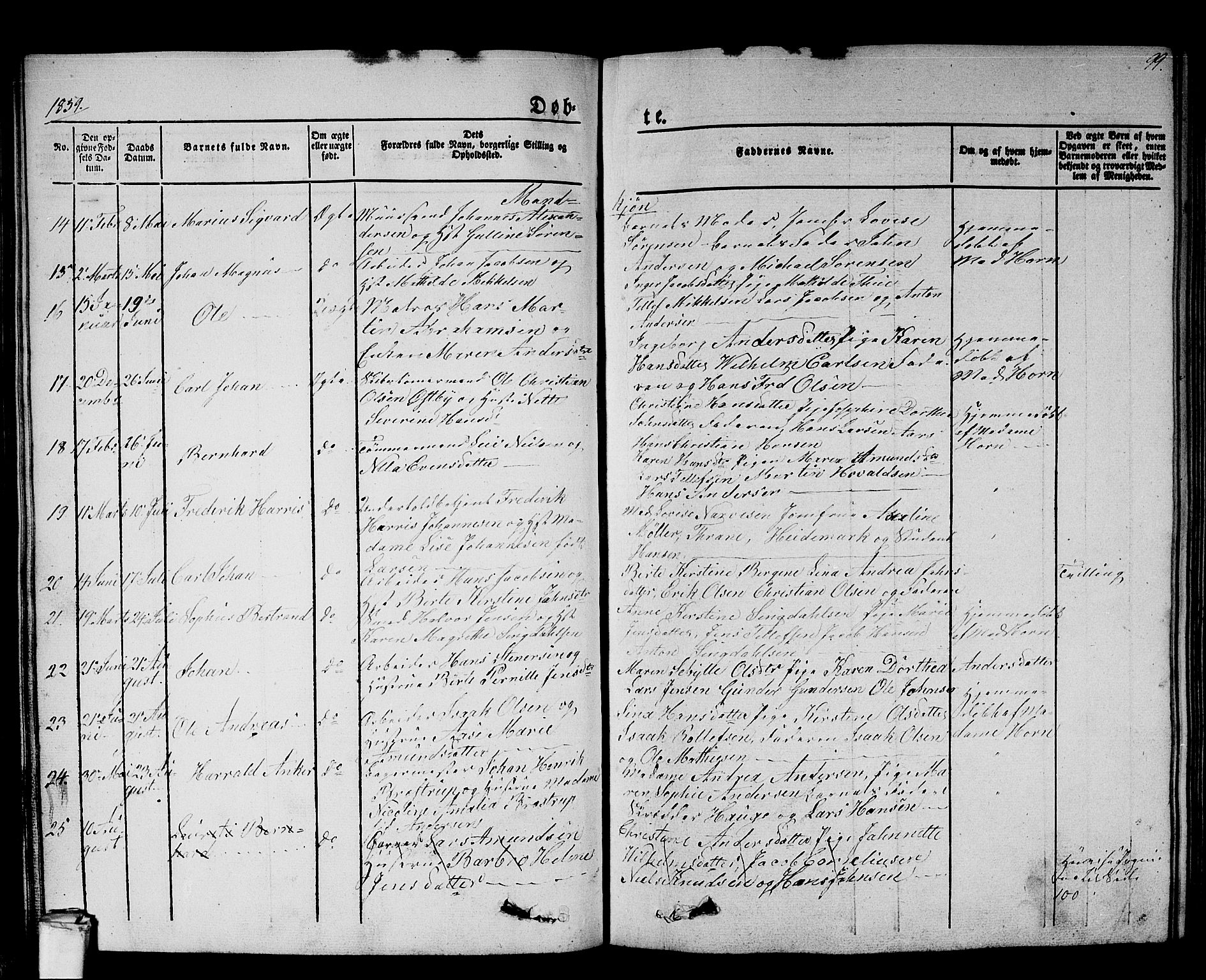 Larvik kirkebøker, SAKO/A-352/G/Gb/L0002: Parish register (copy) no. II 2, 1843-1866, p. 99