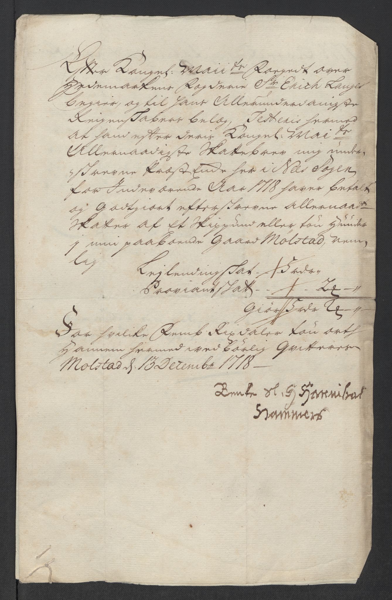 Rentekammeret inntil 1814, Reviderte regnskaper, Fogderegnskap, AV/RA-EA-4092/R16/L1057: Fogderegnskap Hedmark, 1718, p. 286