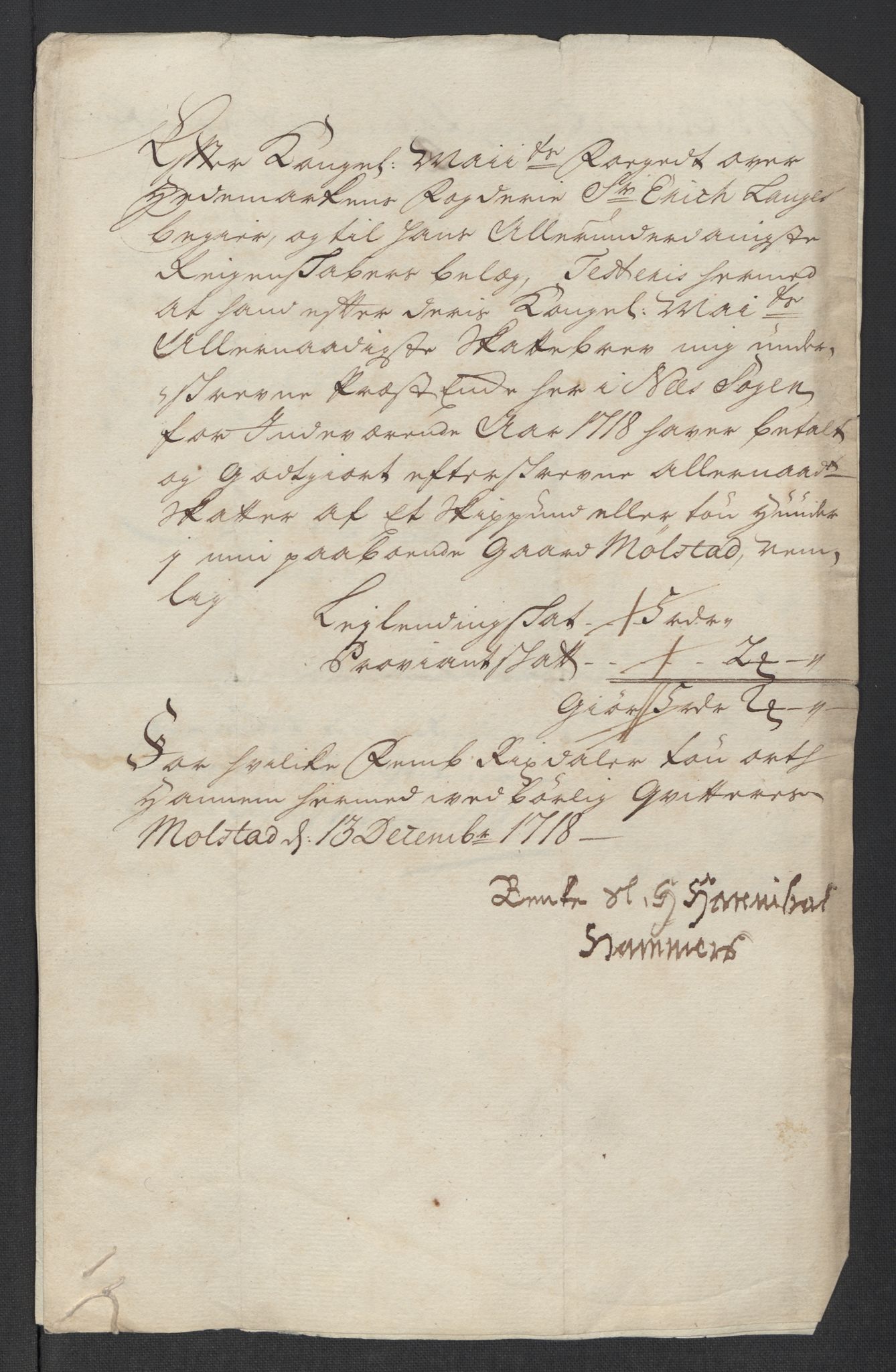 Rentekammeret inntil 1814, Reviderte regnskaper, Fogderegnskap, RA/EA-4092/R16/L1057: Fogderegnskap Hedmark, 1718, p. 286