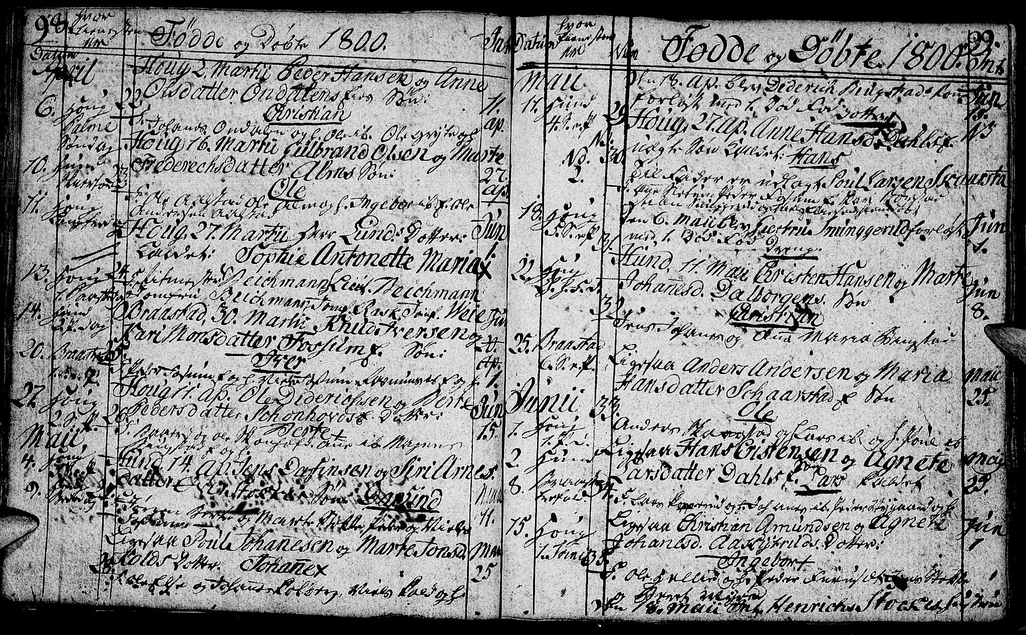 Vardal prestekontor, SAH/PREST-100/H/Ha/Hab/L0002: Parish register (copy) no. 2, 1790-1803, p. 98-99