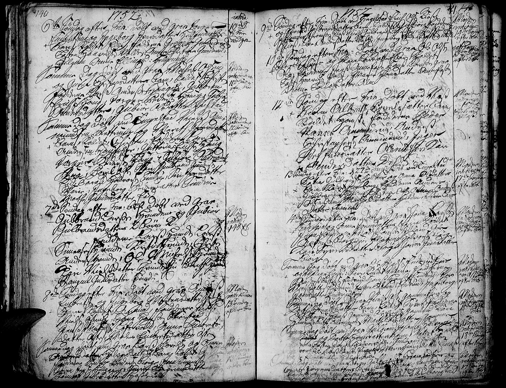 Gran prestekontor, SAH/PREST-112/H/Ha/Haa/L0003: Parish register (official) no. 3, 1745-1758, p. 71