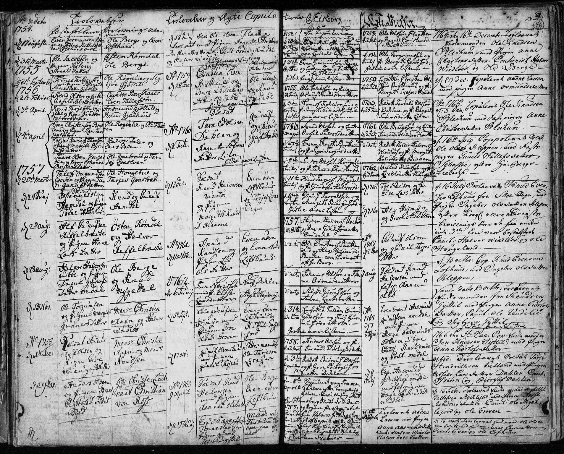 Lårdal kirkebøker, SAKO/A-284/F/Fa/L0003: Parish register (official) no. I 3, 1754-1790, p. 46