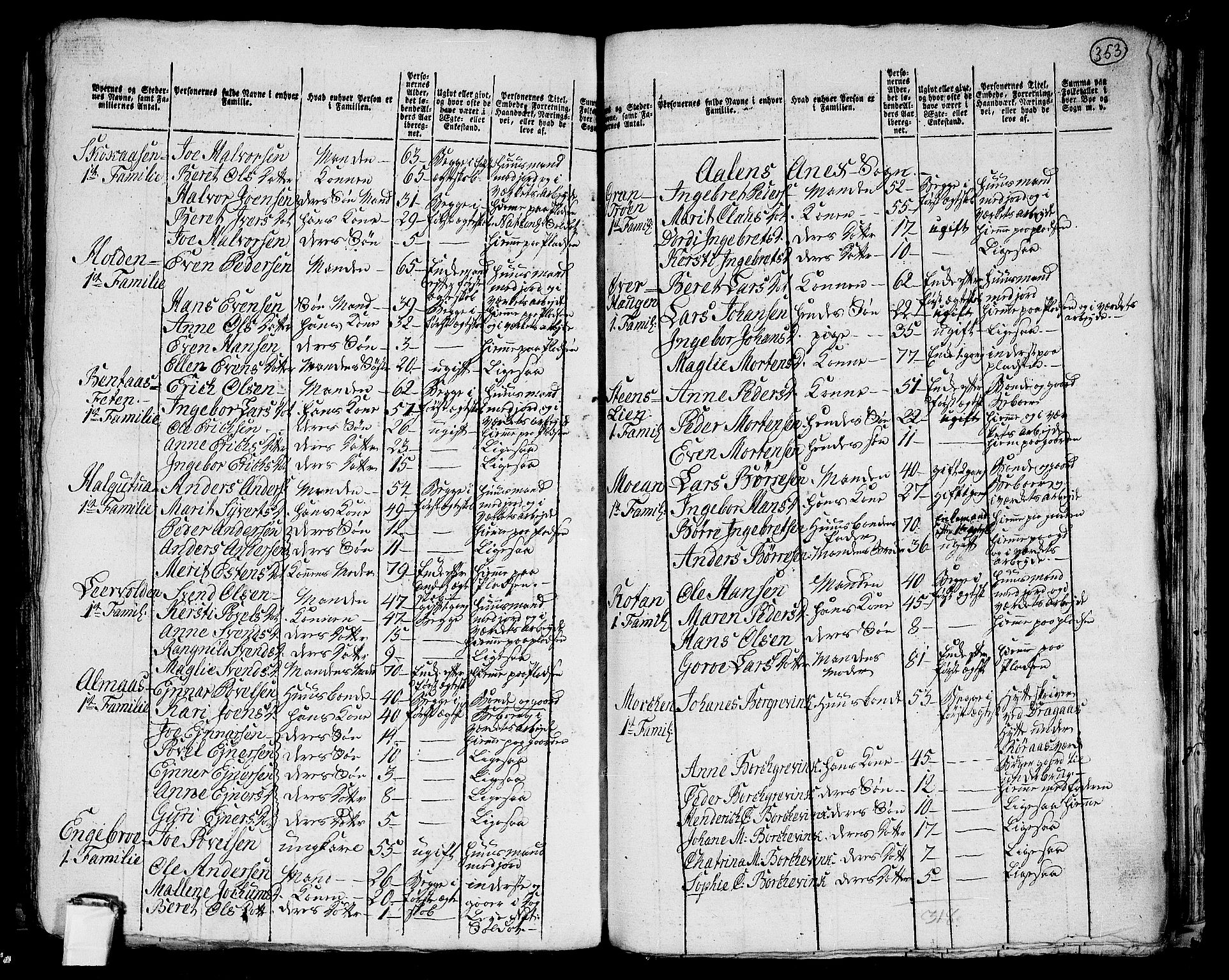 RA, 1801 census for 1645P Haltdalen, 1801, p. 352b-353a