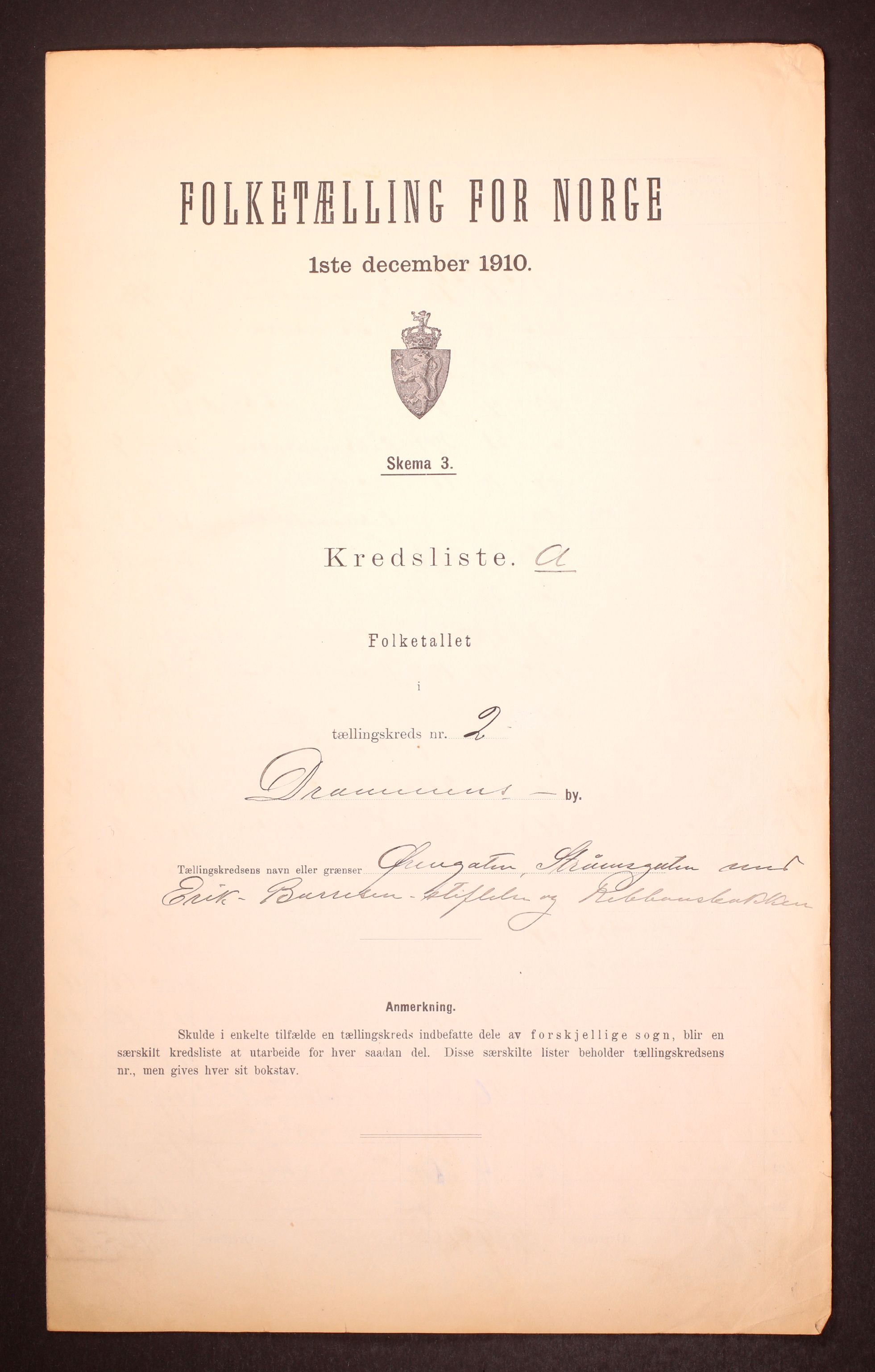 RA, 1910 census for Drammen, 1910, p. 14