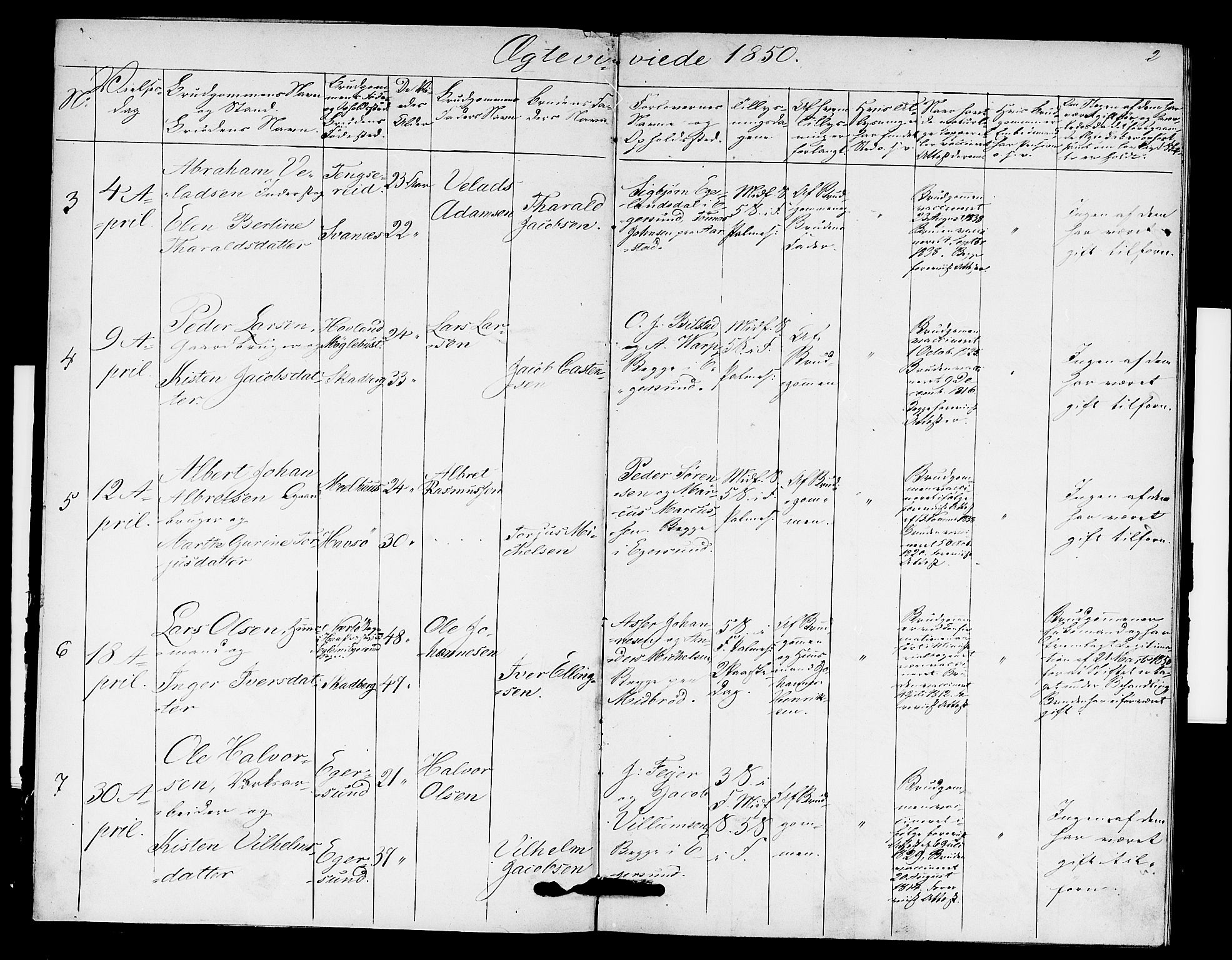Eigersund sokneprestkontor, SAST/A-101807/S08/L0011: Parish register (official) no. A 11, 1850-1850