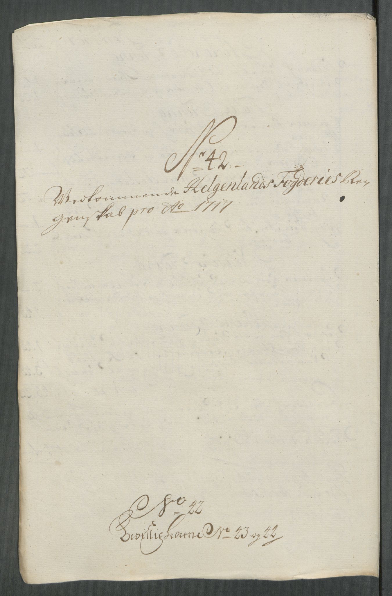 Rentekammeret inntil 1814, Reviderte regnskaper, Fogderegnskap, RA/EA-4092/R65/L4515: Fogderegnskap Helgeland, 1717, p. 325