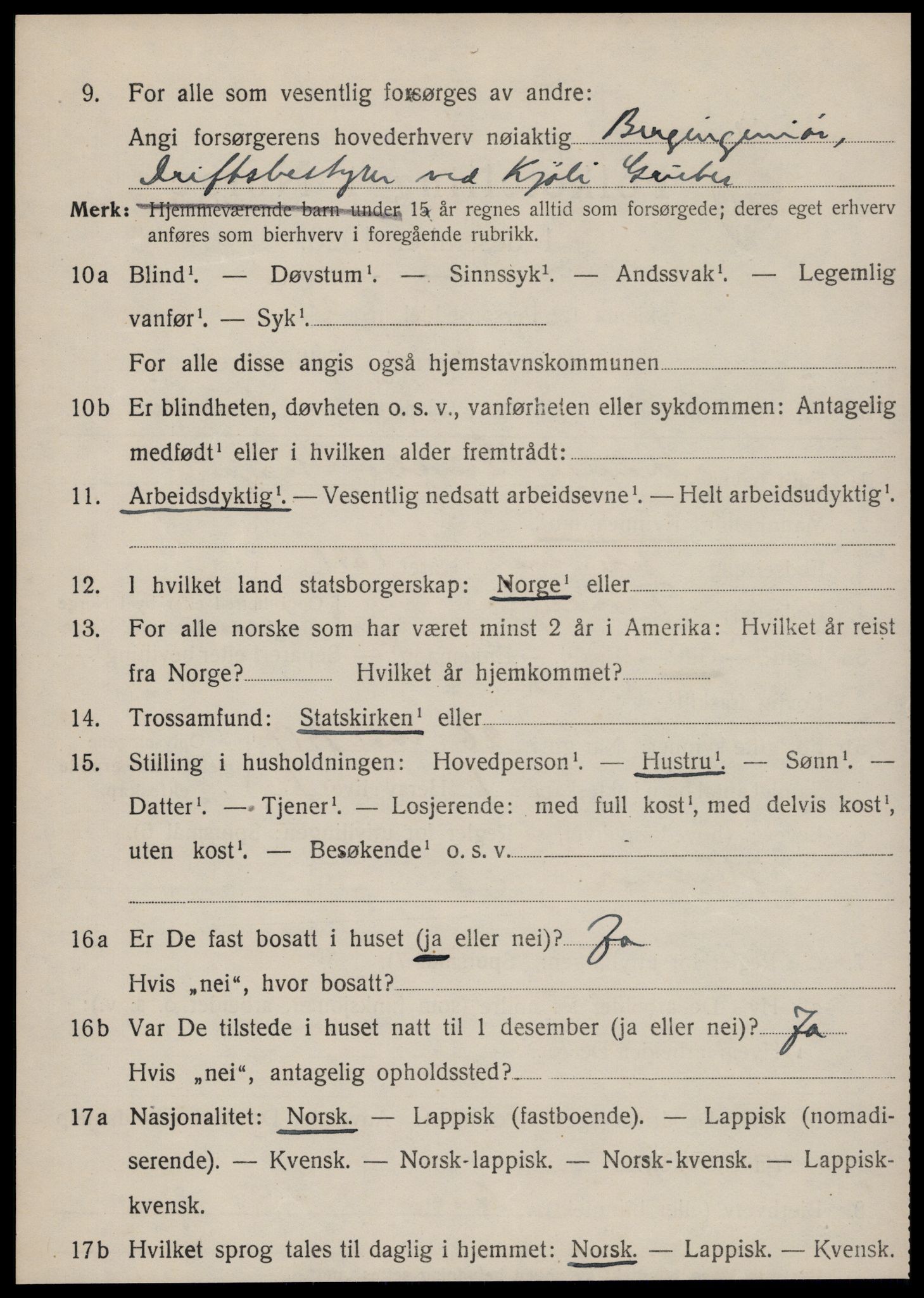 SAT, 1920 census for Ålen, 1920, p. 5087