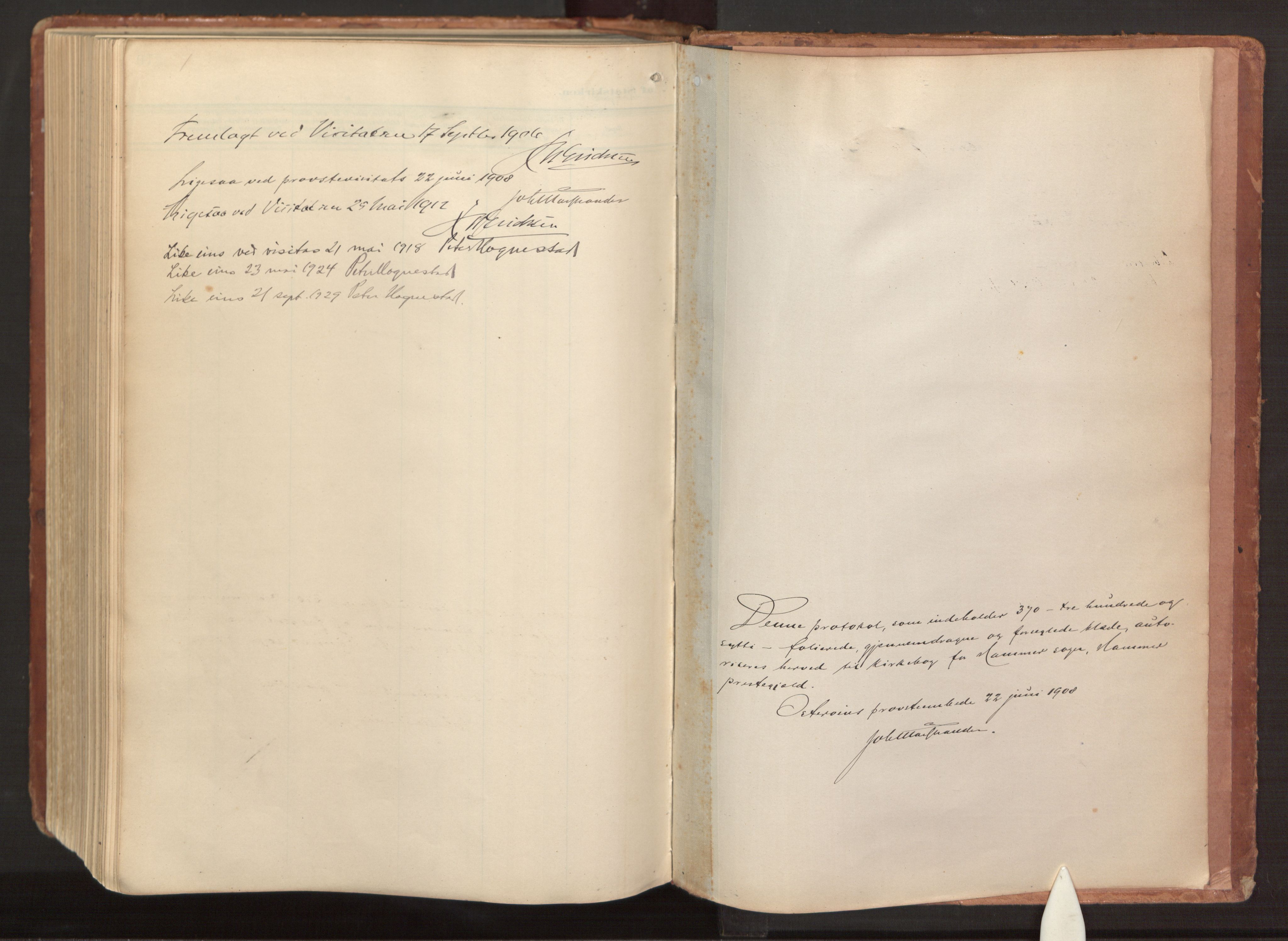 Hamre sokneprestembete, AV/SAB-A-75501/H/Ha/Haa/Haab/L0002: Parish register (official) no. B 2, 1905-1924